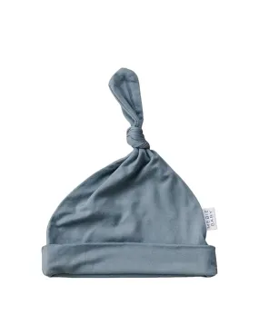 Dusty Blue Bamboo Newborn Knot Hat