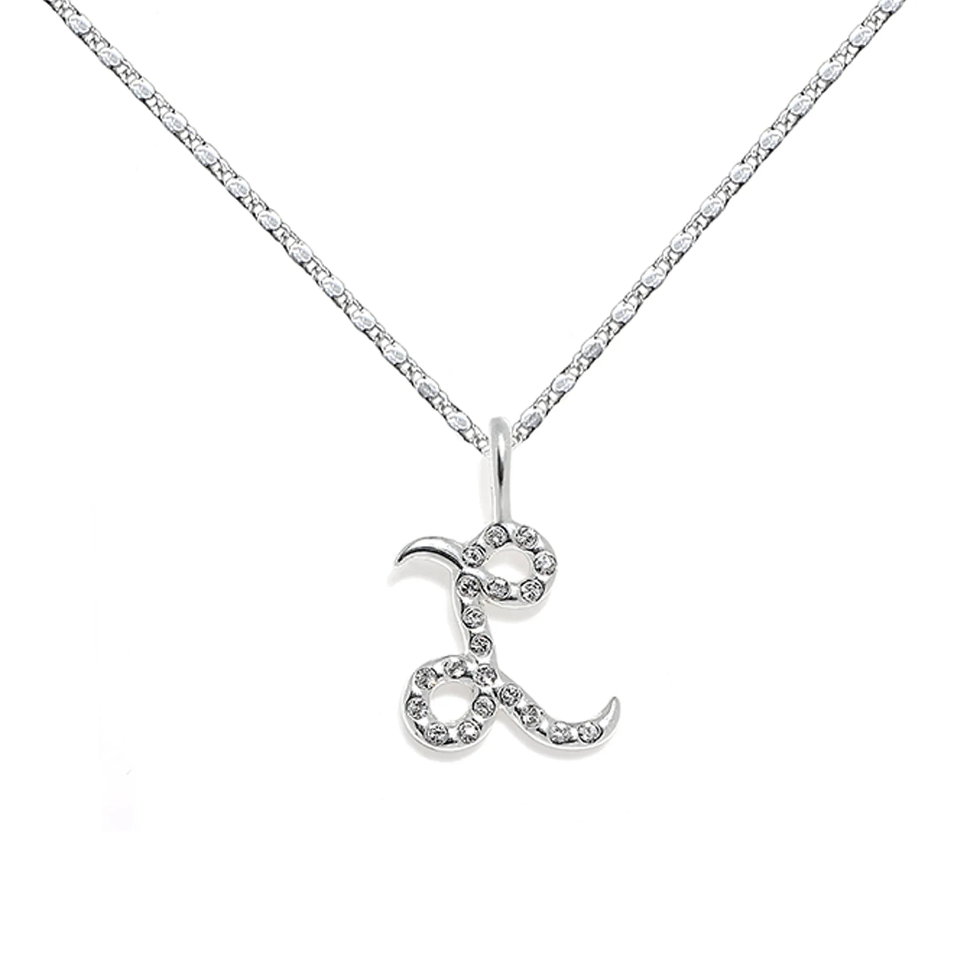 Everly Initial Necklace- Silver