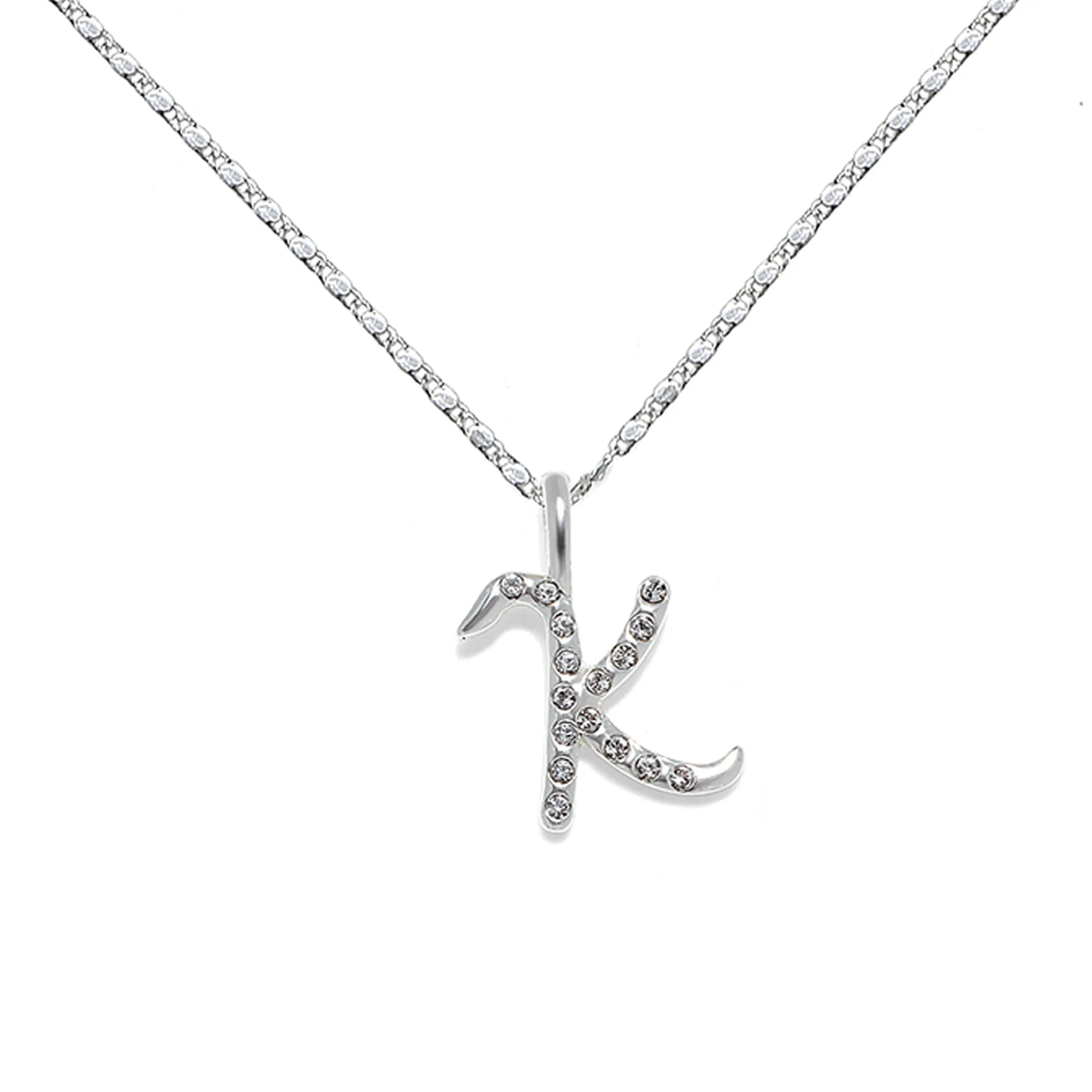 Everly Initial Necklace- Silver