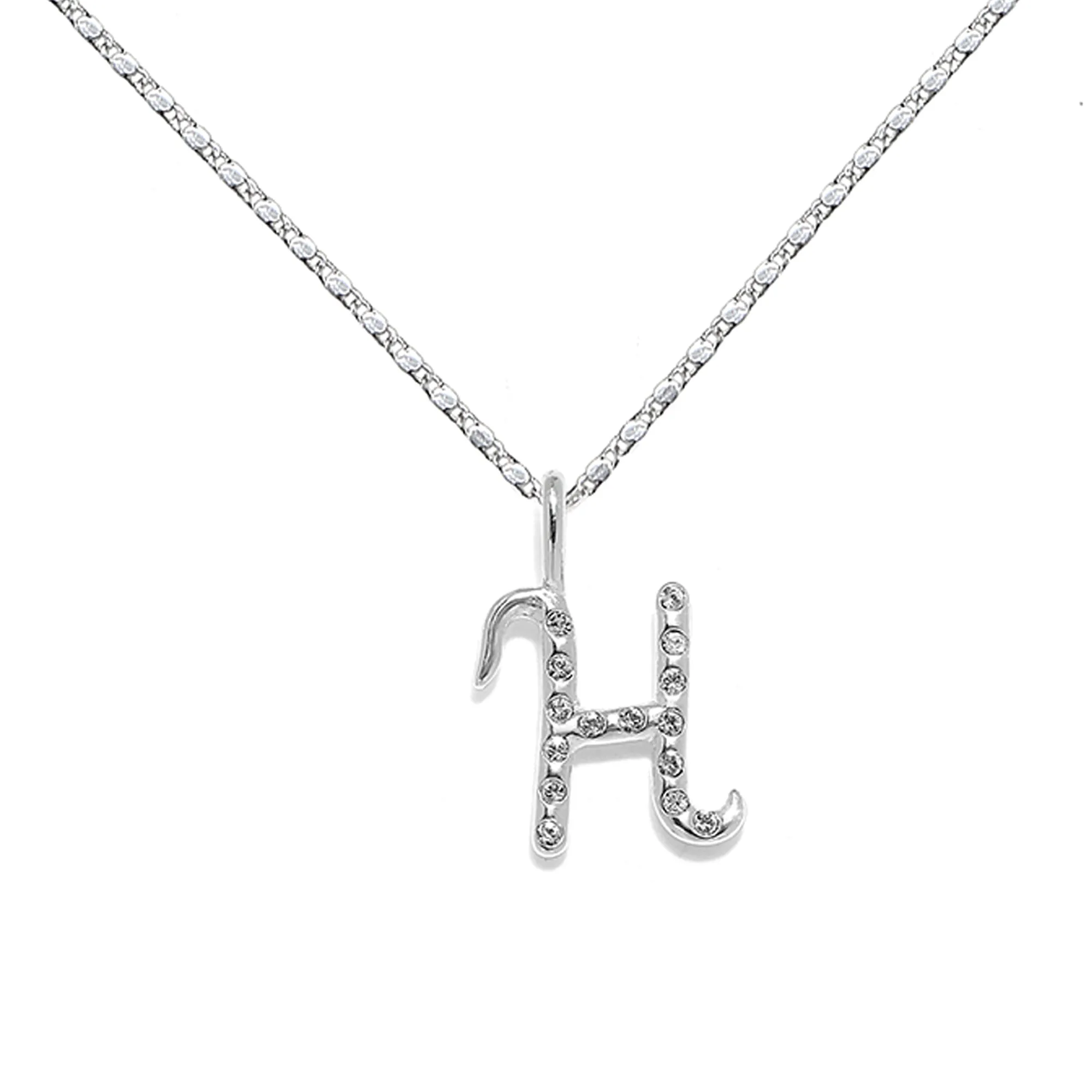 Everly Initial Necklace- Silver