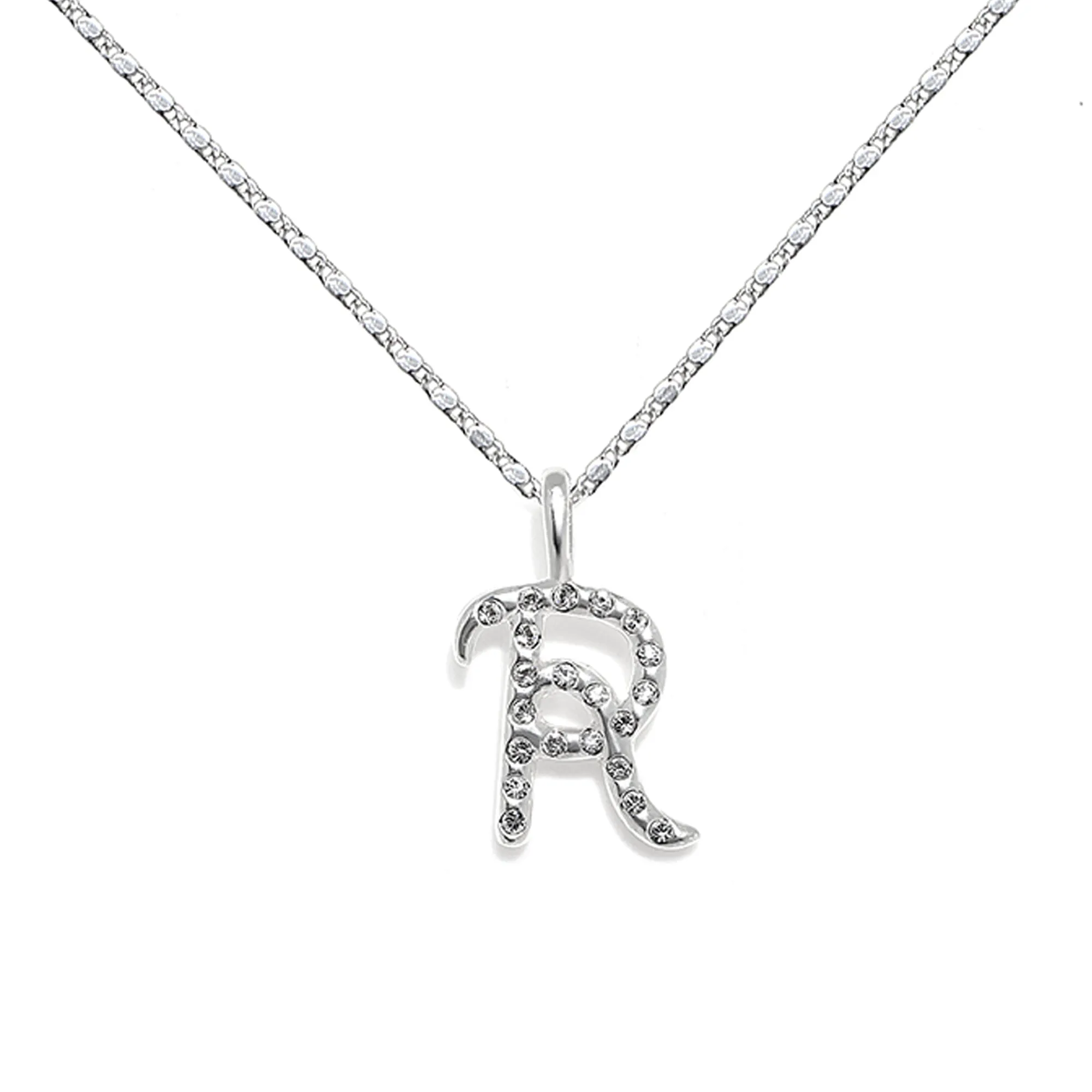 Everly Initial Necklace- Silver