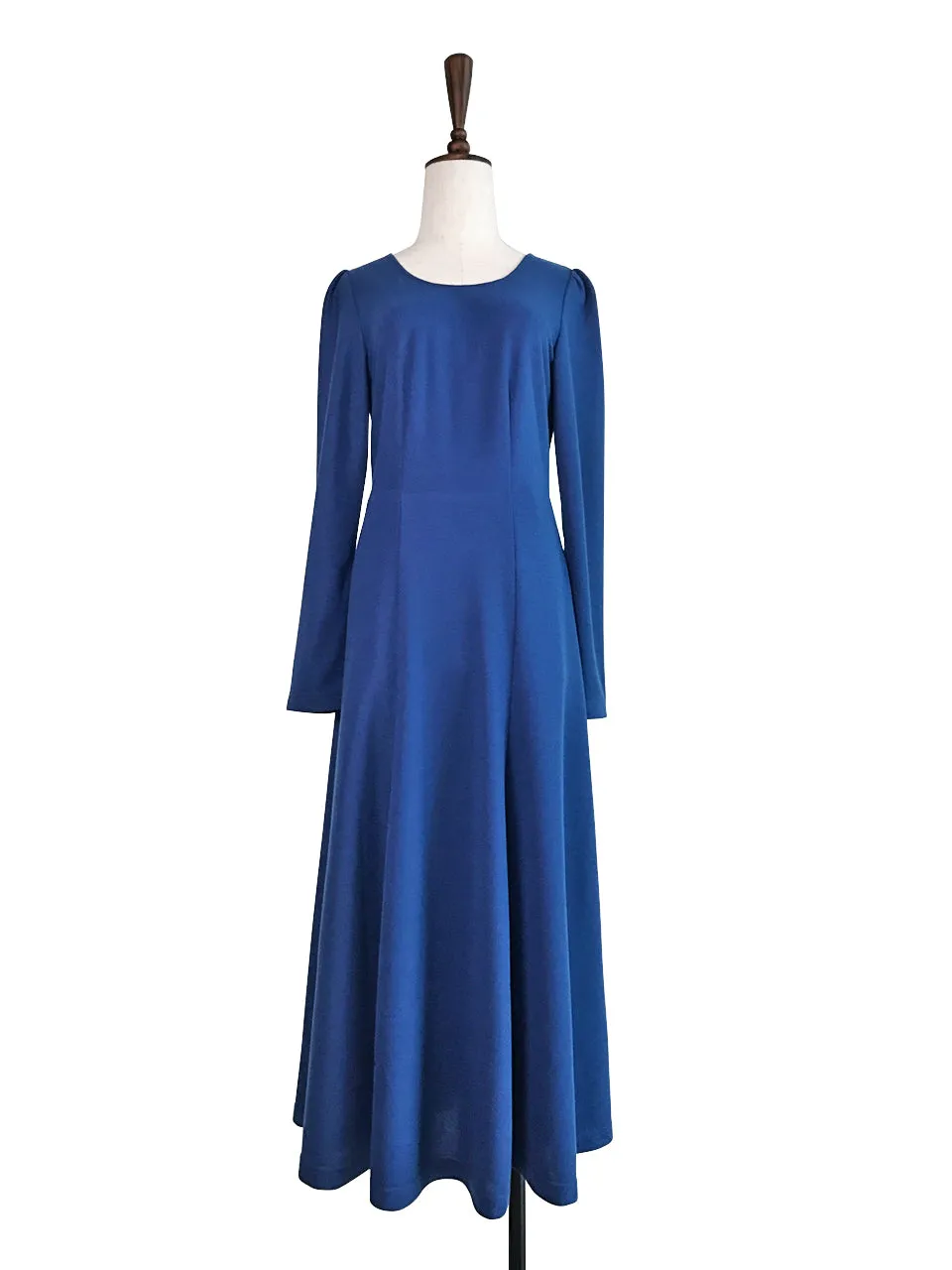 Final Sale! Royal Blue Tie-Back Cotton Blend Maxi Dress