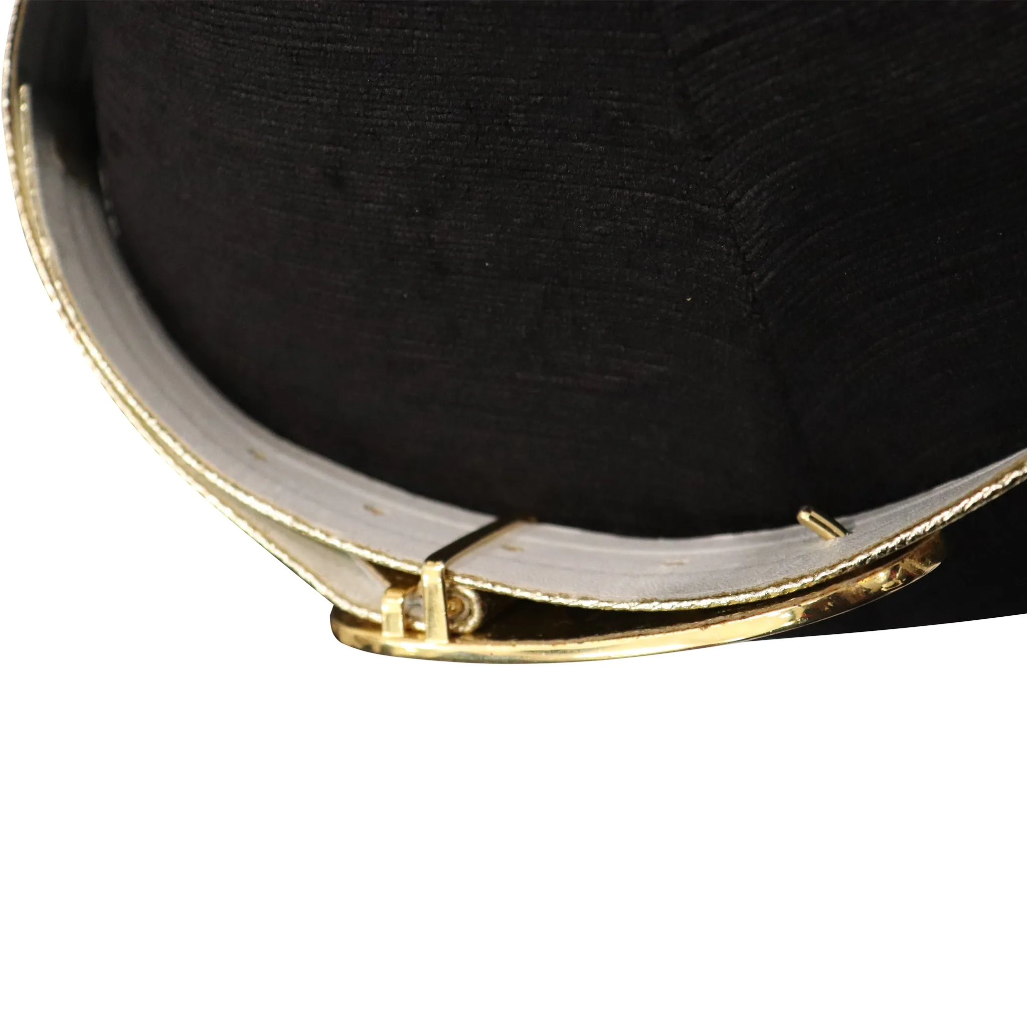Gold Belt With Rhinestone Oval Clasp