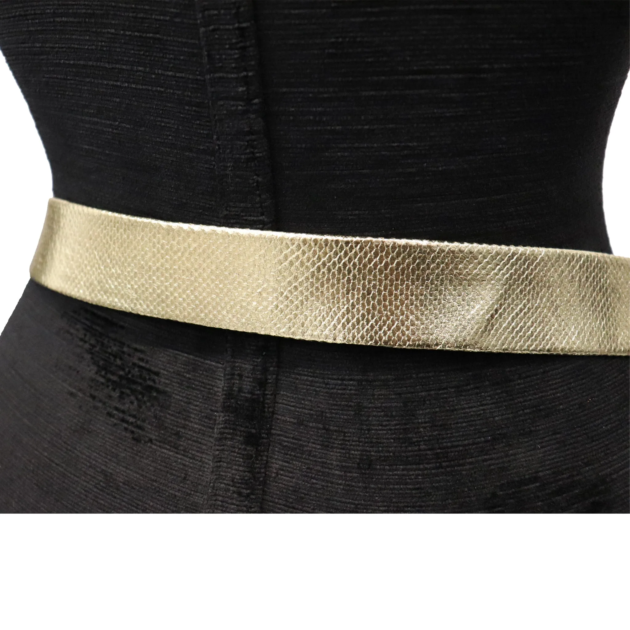 Gold Belt With Rhinestone Oval Clasp