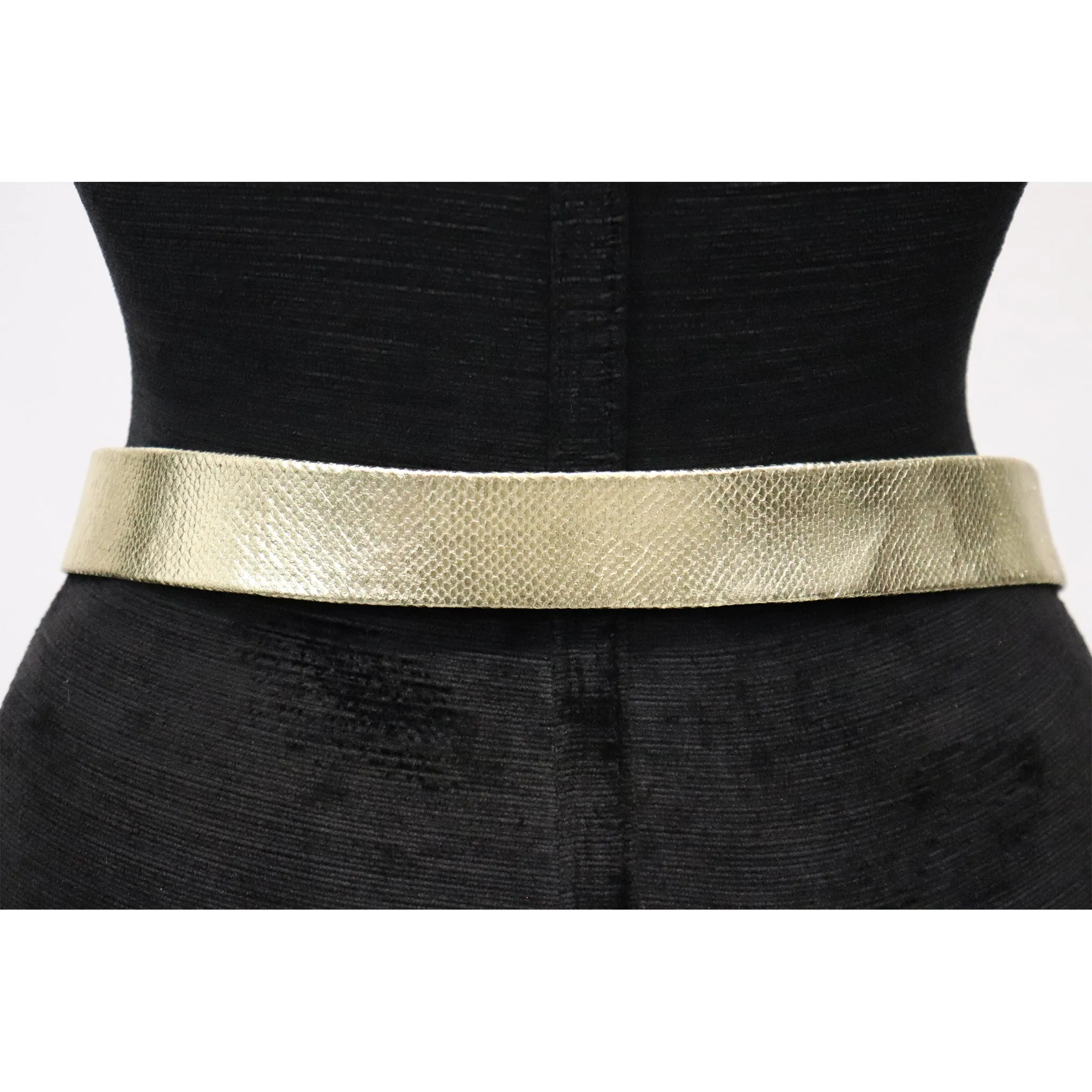 Gold Belt With Rhinestone Oval Clasp