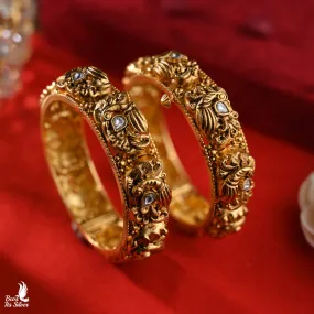 Gold Plated Bangle - 3717 - Size 2.6 With Screw