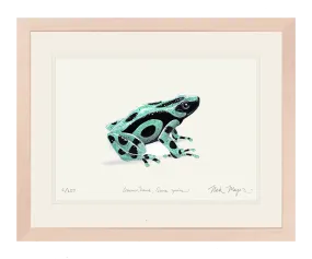 Green and Black Poison Dart Frog Print