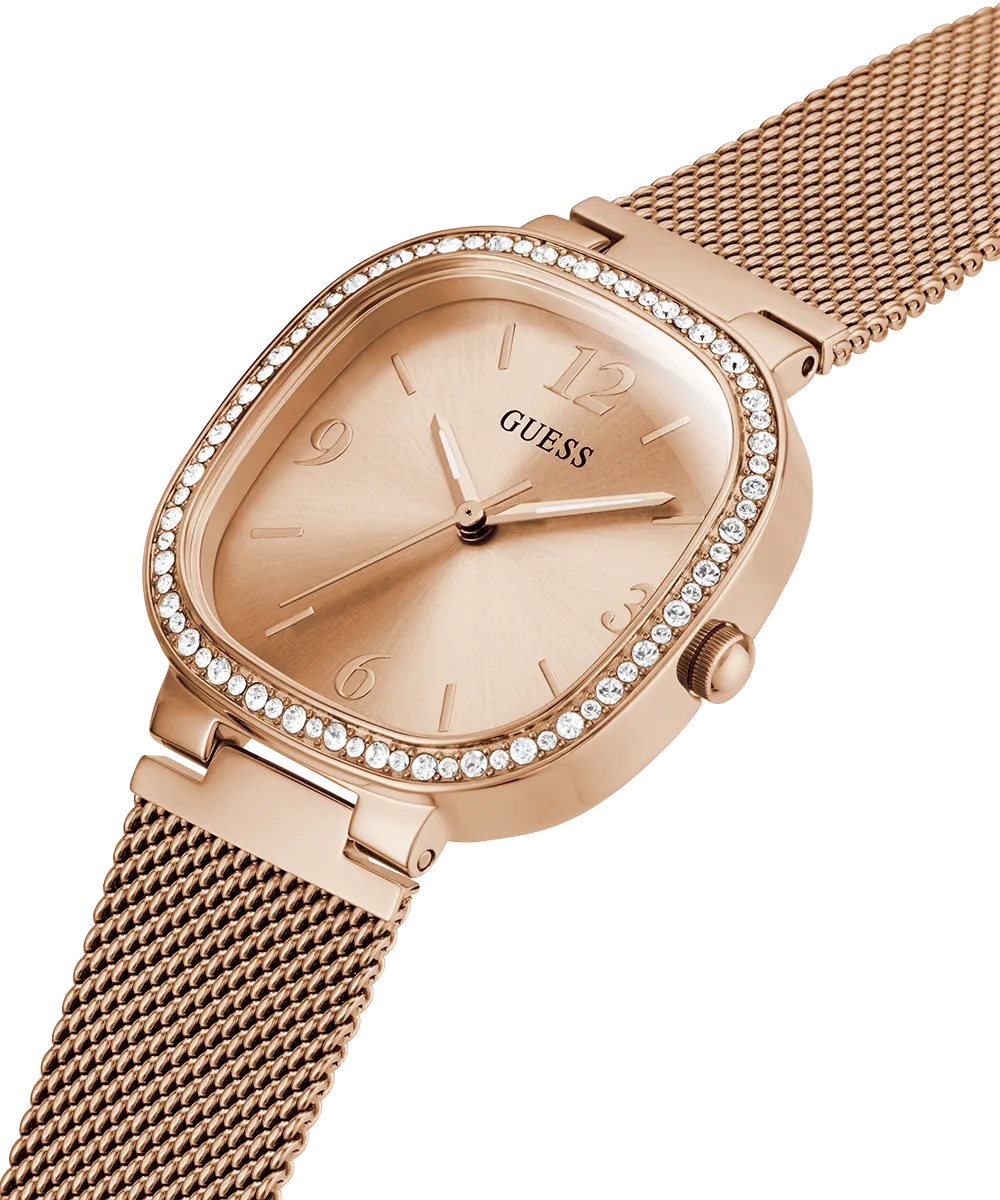 GUESS Ladies Rose Gold Tone Analog Watch