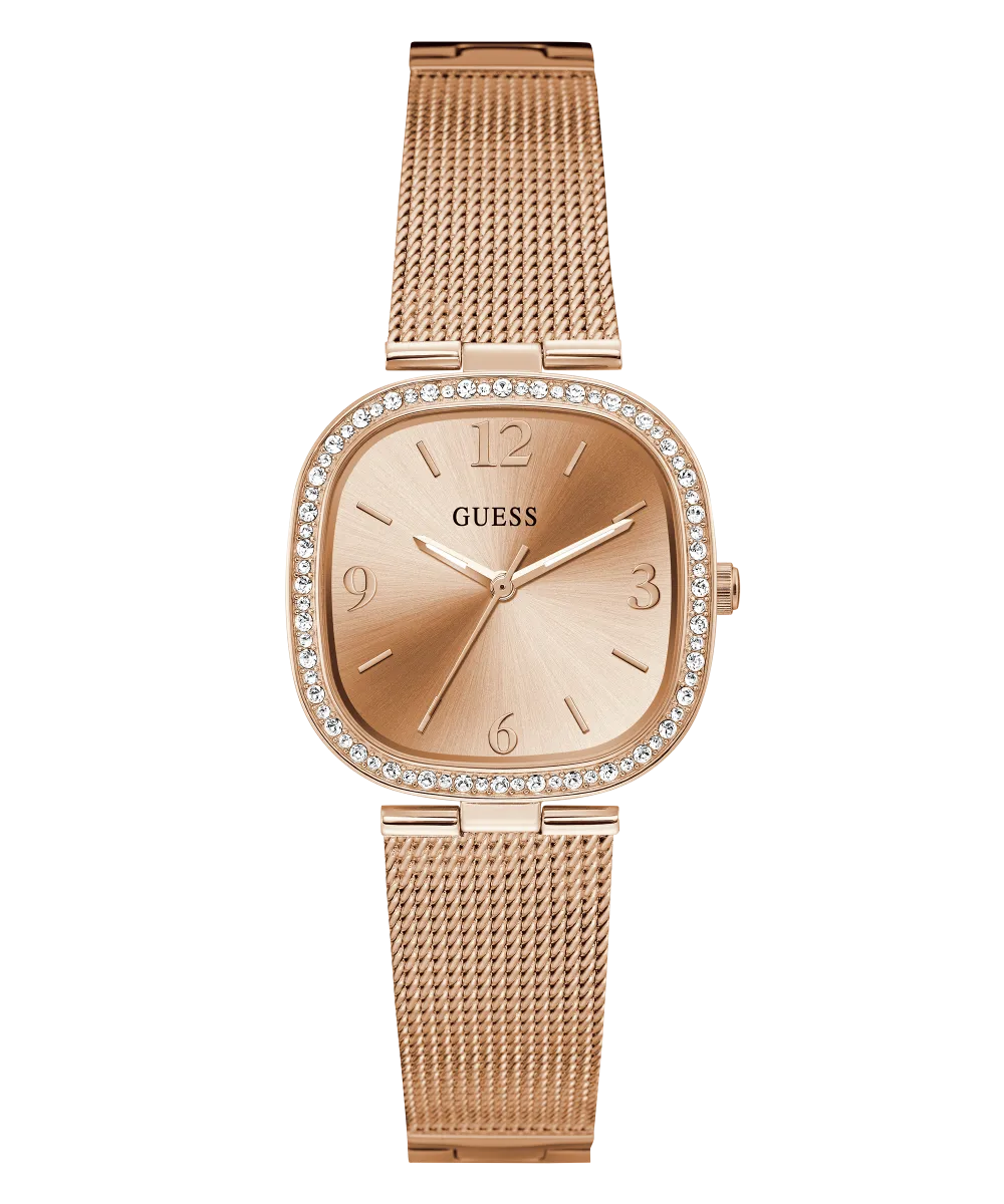 GUESS Ladies Rose Gold Tone Analog Watch
