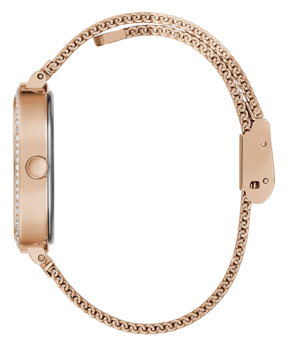 GUESS Ladies Rose Gold Tone Analog Watch