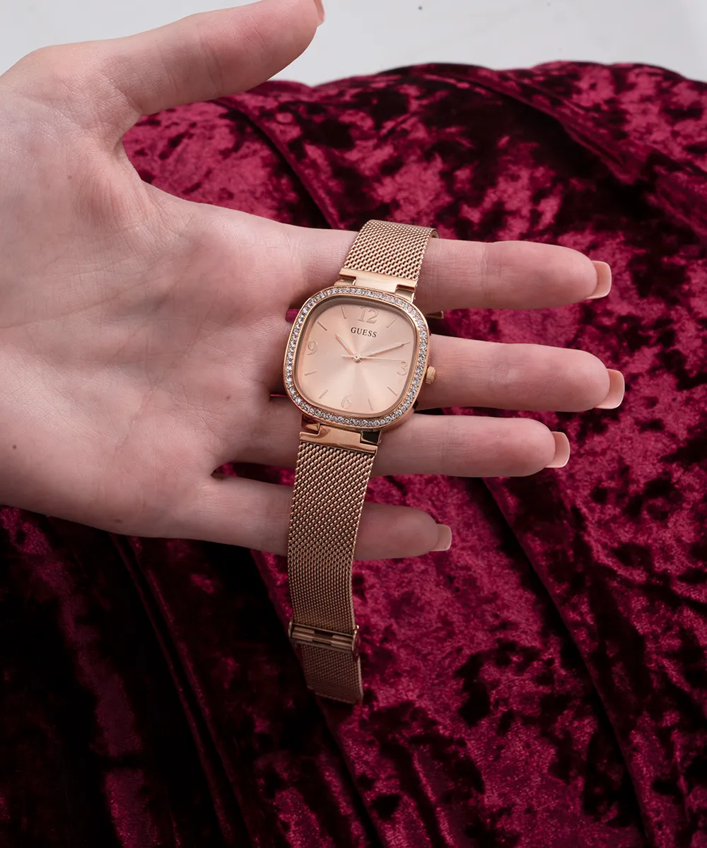 GUESS Ladies Rose Gold Tone Analog Watch