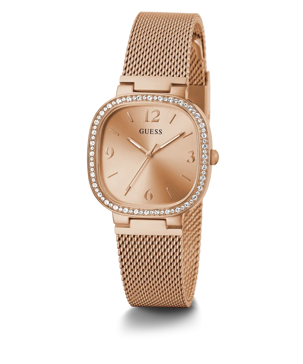 GUESS Ladies Rose Gold Tone Analog Watch
