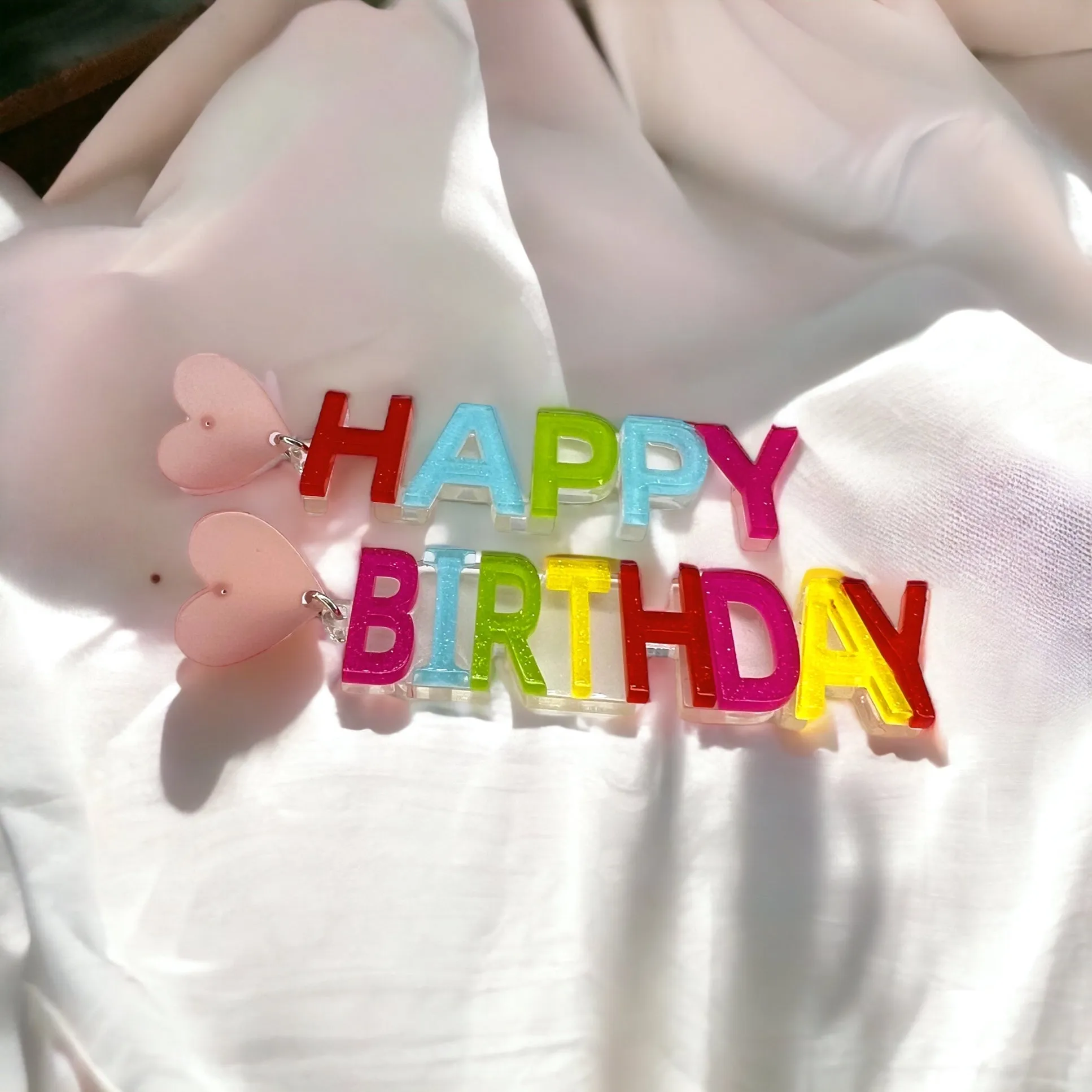 Happy Birthday Earrings - Birthday Accessories, Birthday Queen, Birthday Girl Earrings, Happy Birthday