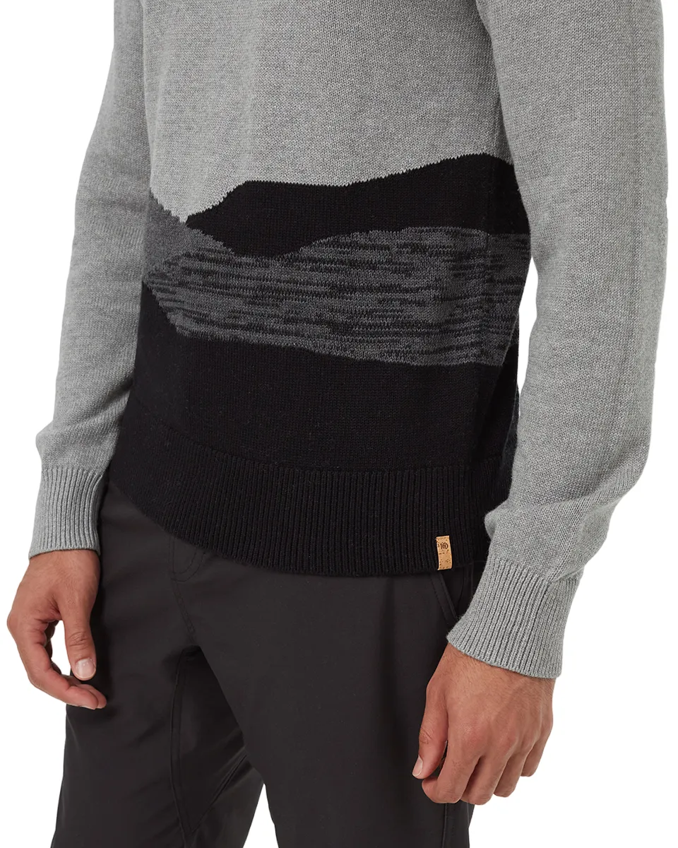 Highline Jacquard Landscape Crew (Dark Heather/Drk Grey Heather/Meteorite Black)