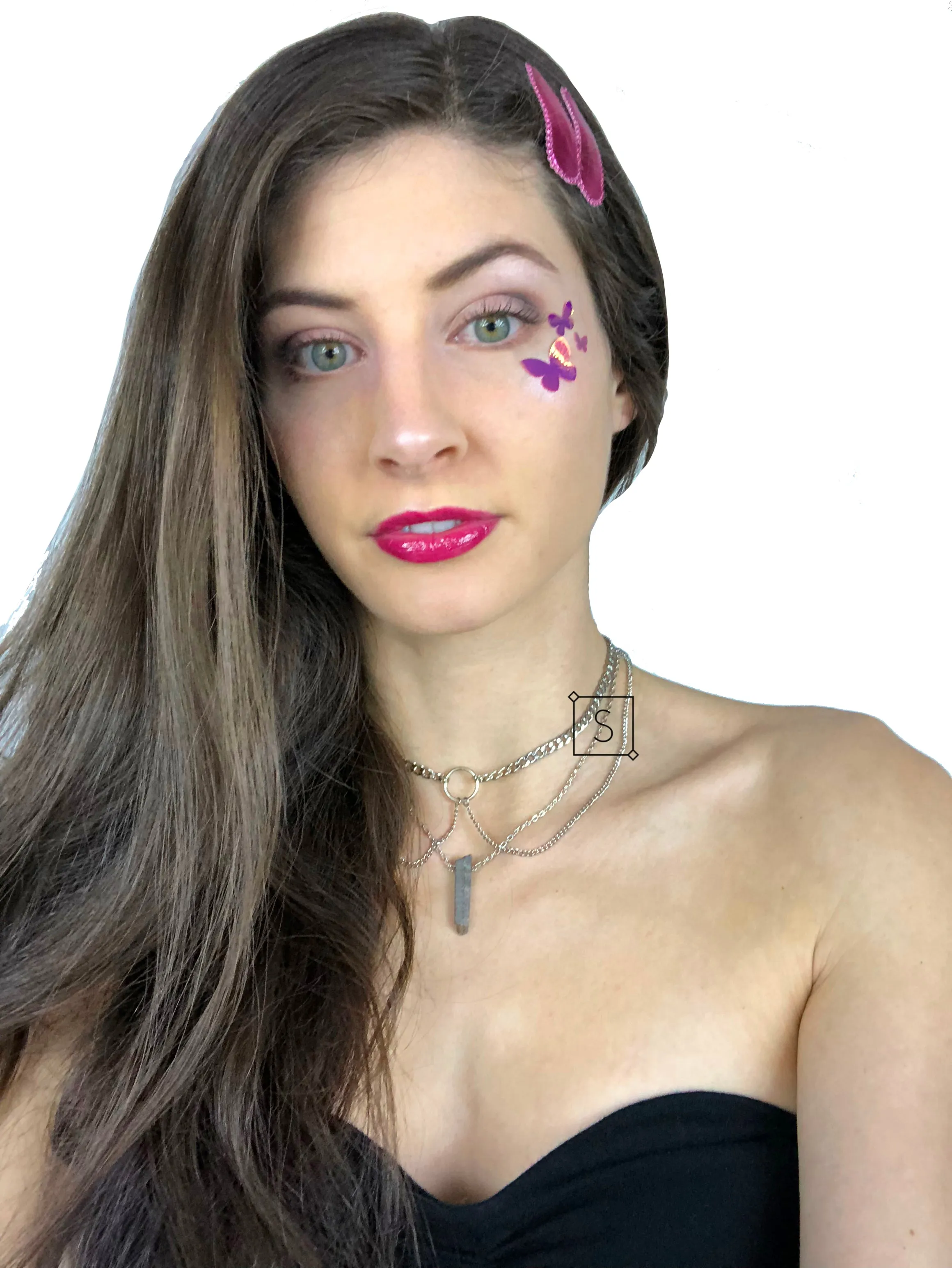 Holographic Scalloped Barrette