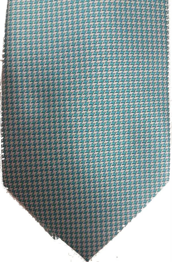 Hunter & Oak X-Long Green Print Tie Silver