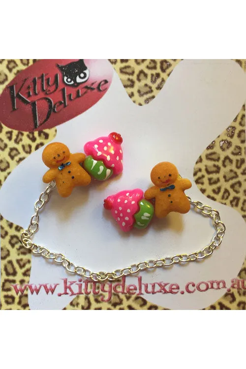 Kitty Deluxe Cardigan Clips in Bake Sale Design