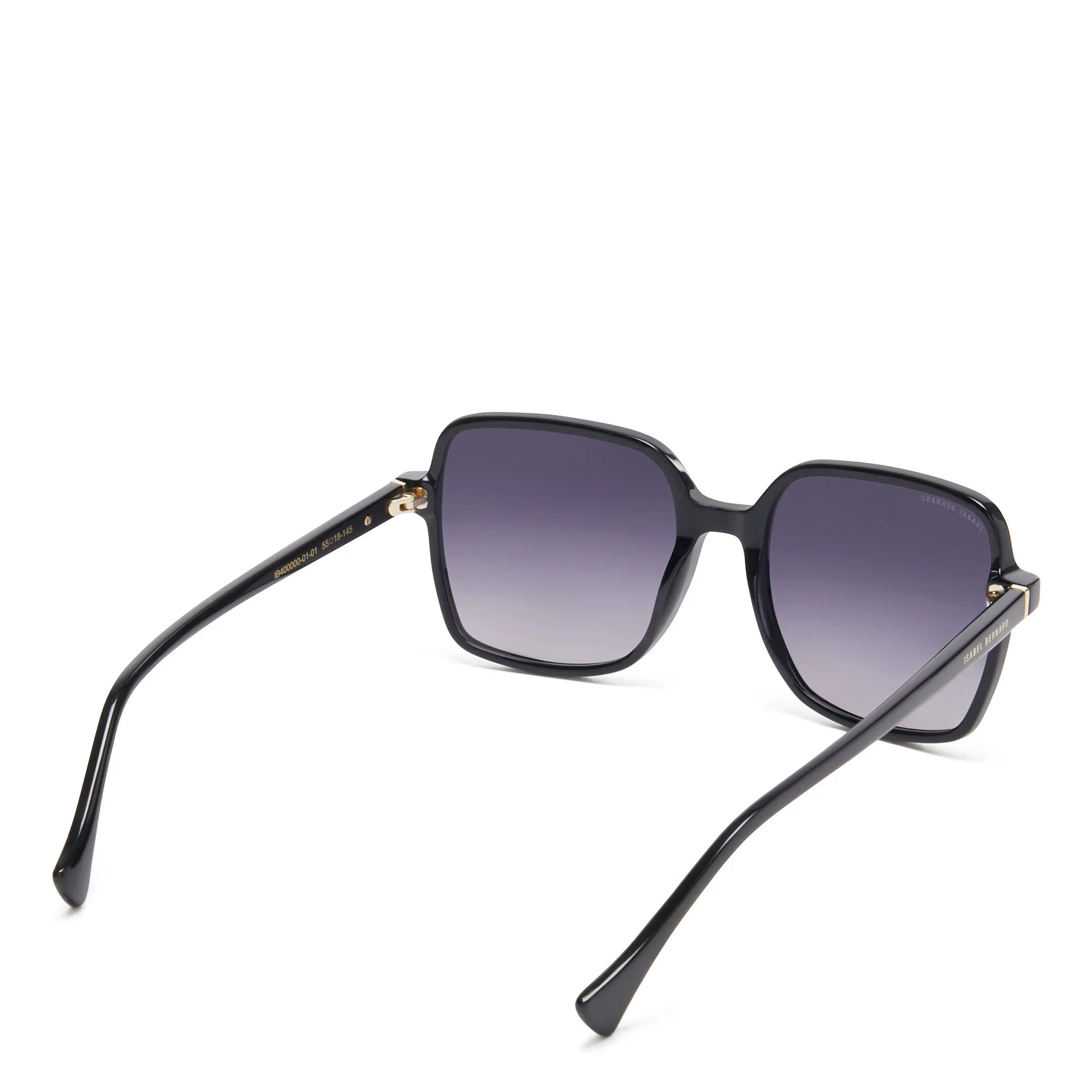 La Villette Rene black square sunglasses with black lenses gradient