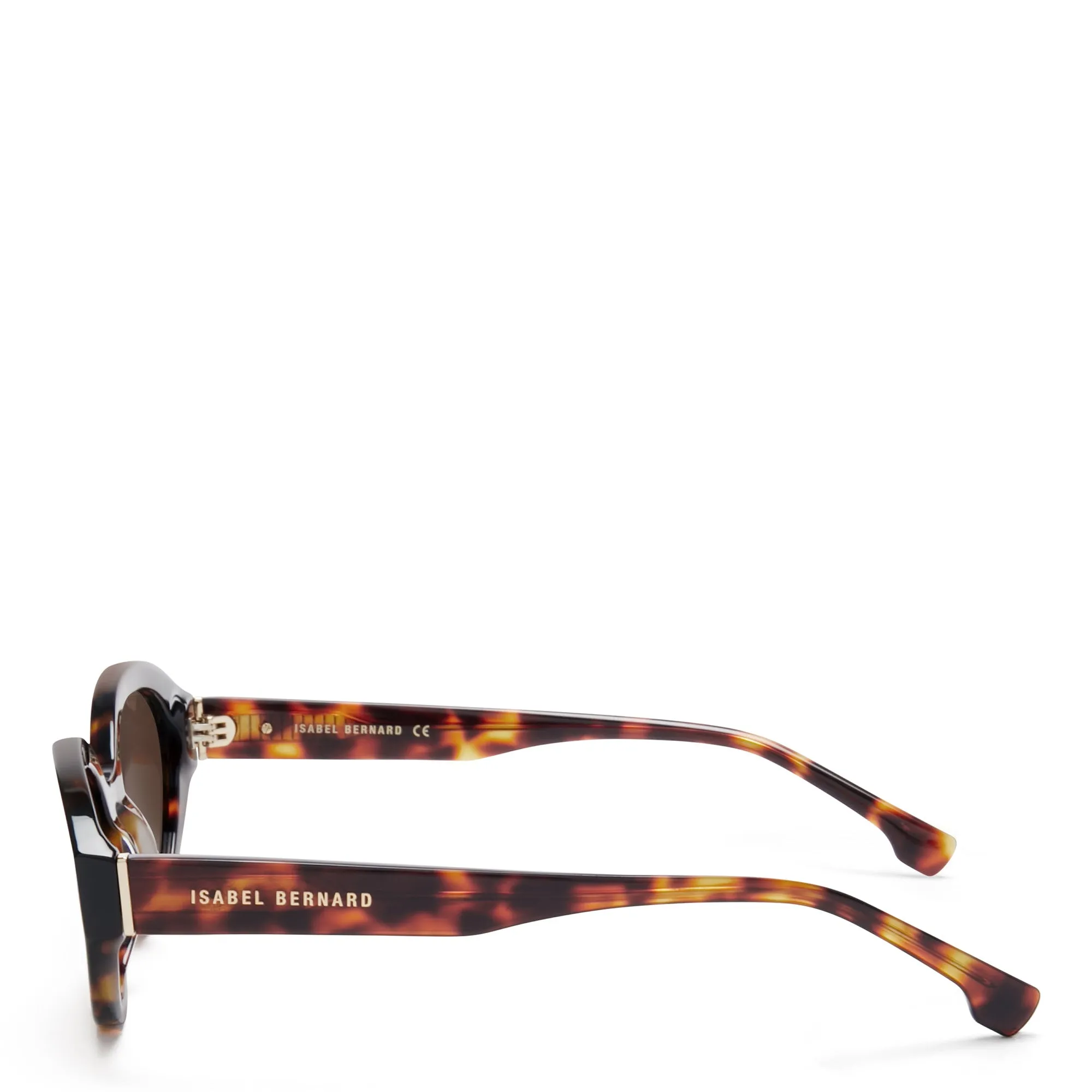 La Villette Rosaire brown tortoise oval sunglasses with brown lenses