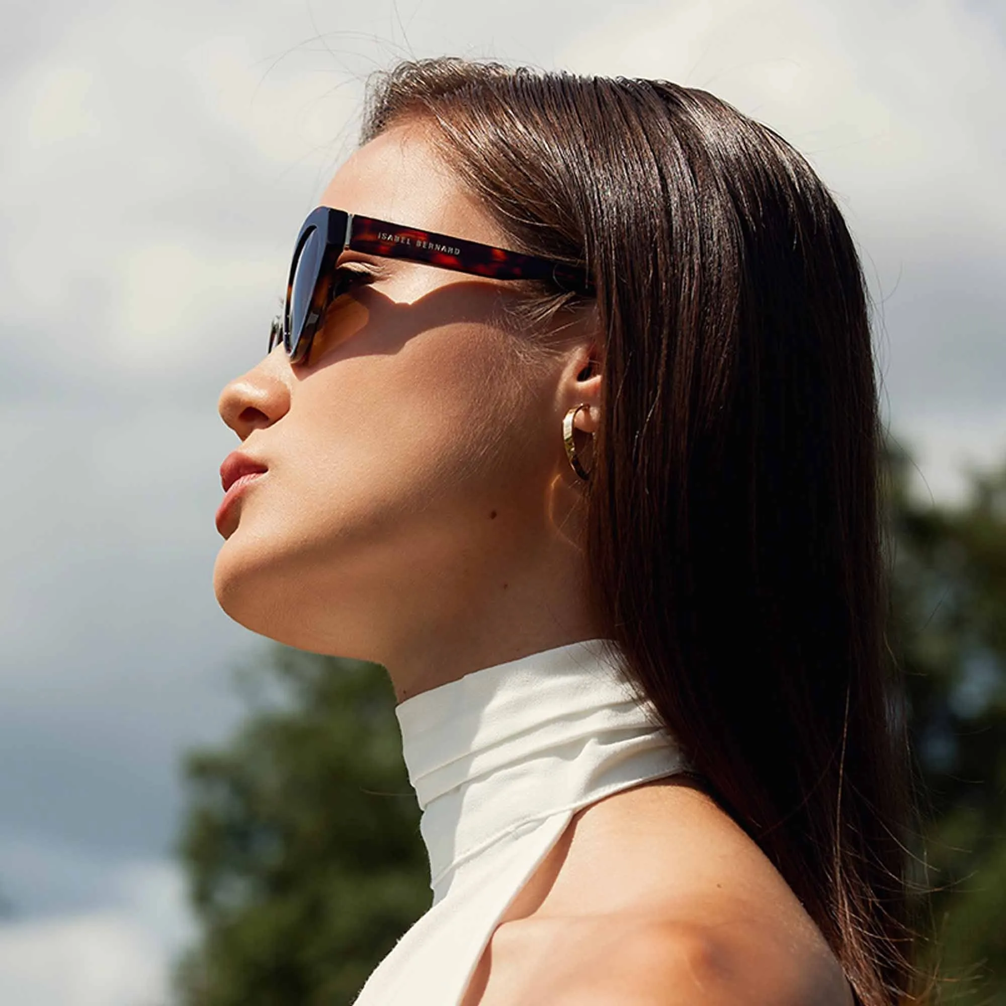 La Villette Rosaire brown tortoise oval sunglasses with brown lenses