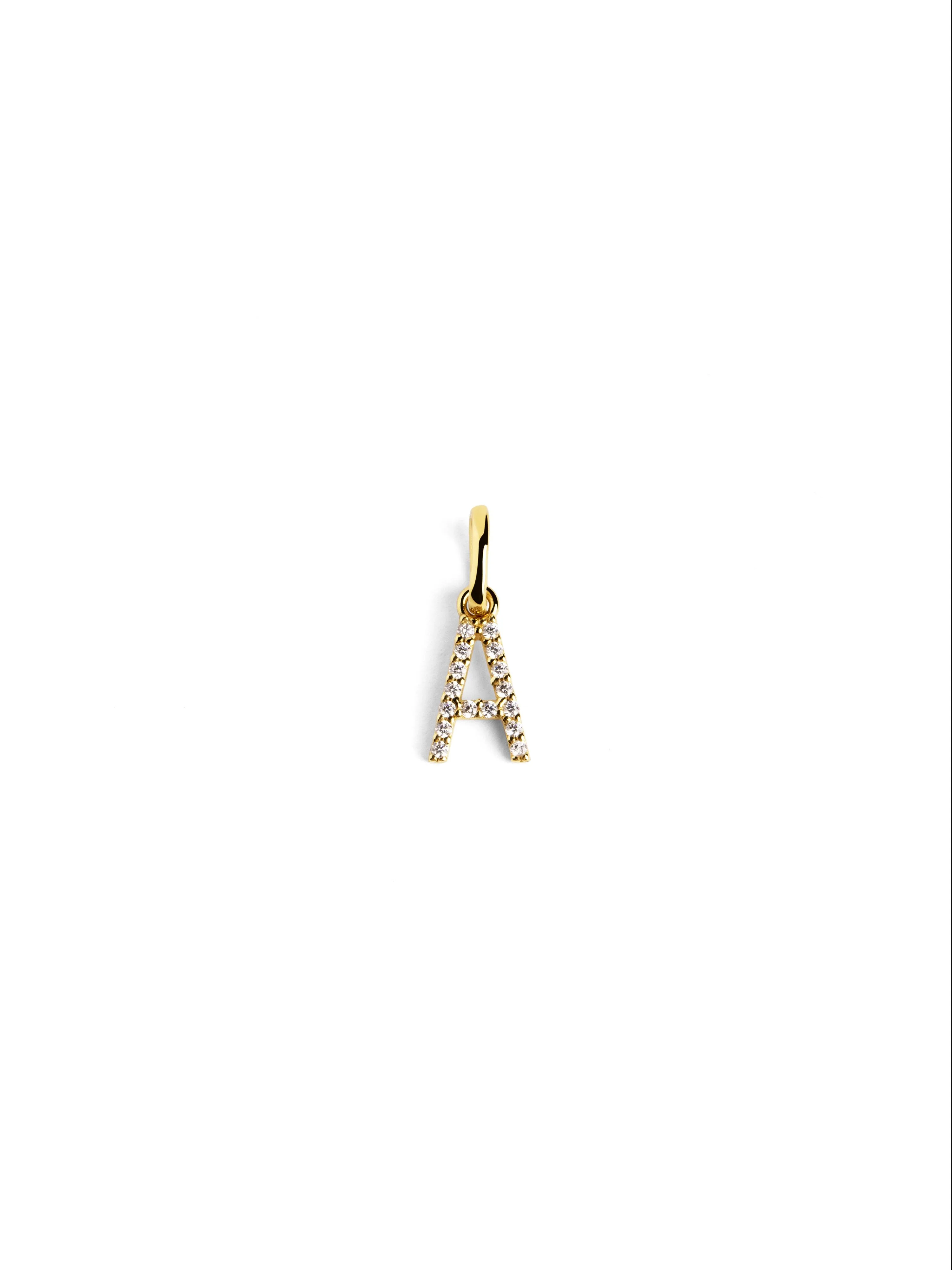 Letter Spark Gold Charm