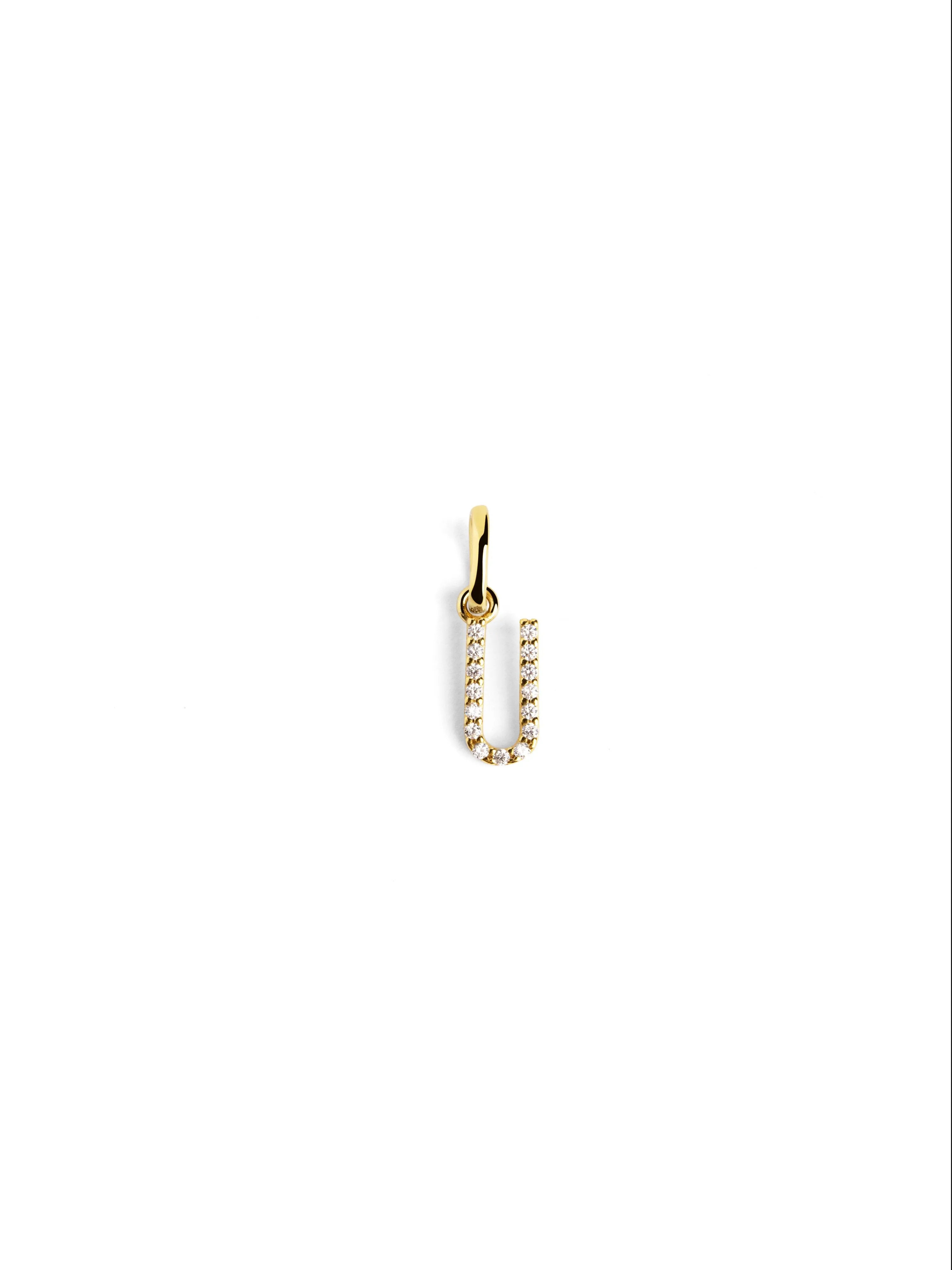 Letter Spark Gold Charm