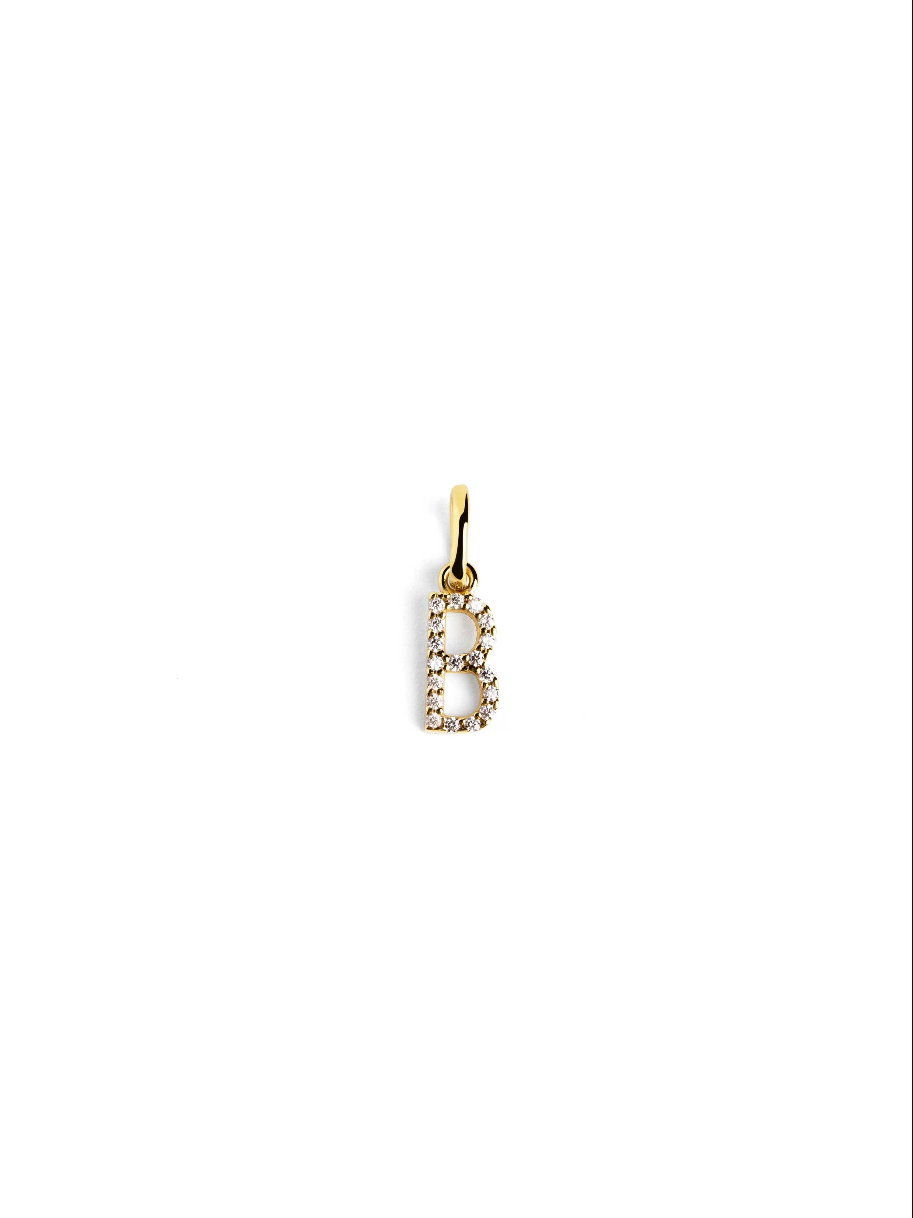 Letter Spark Gold Charm