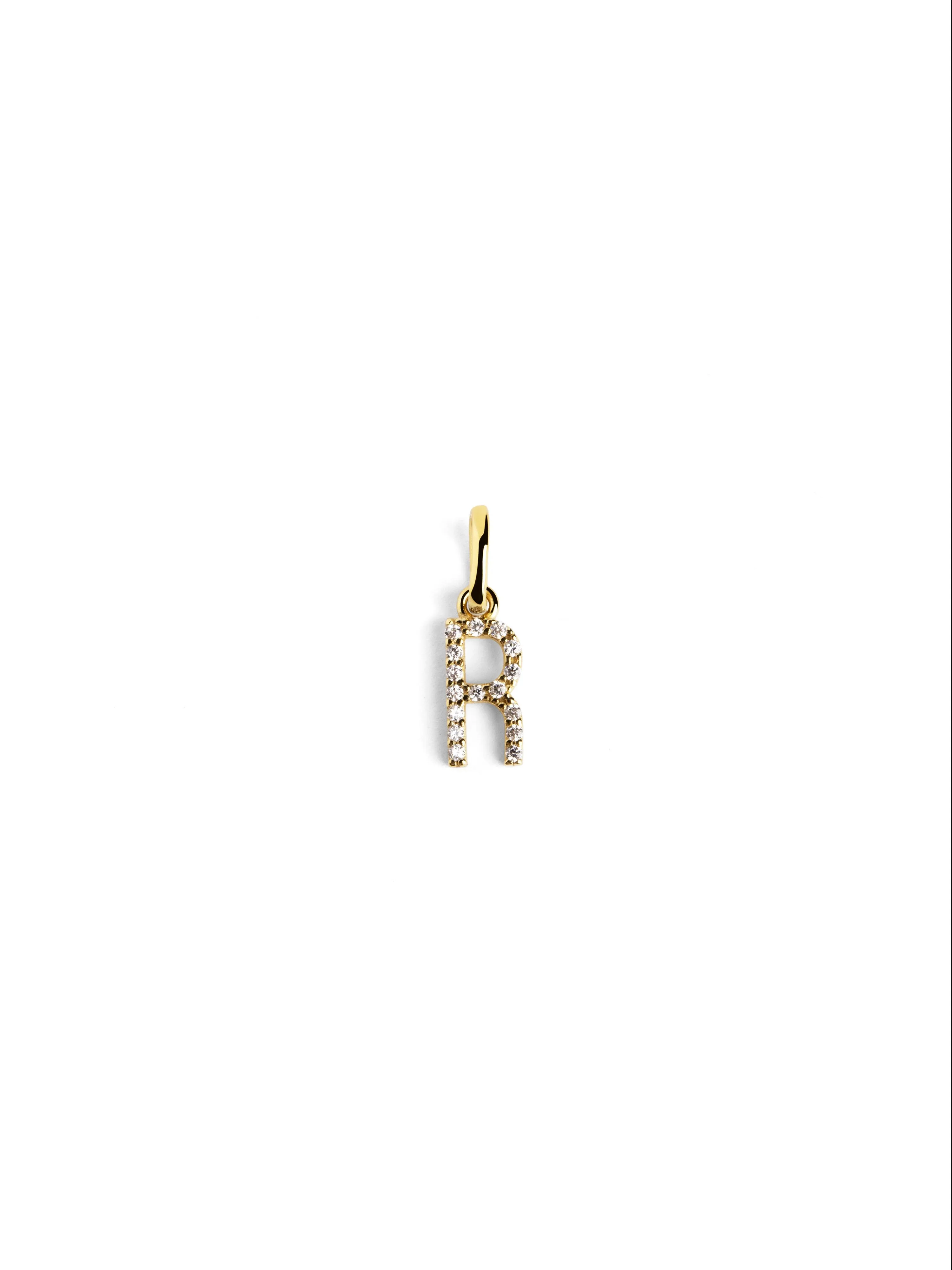 Letter Spark Gold Charm