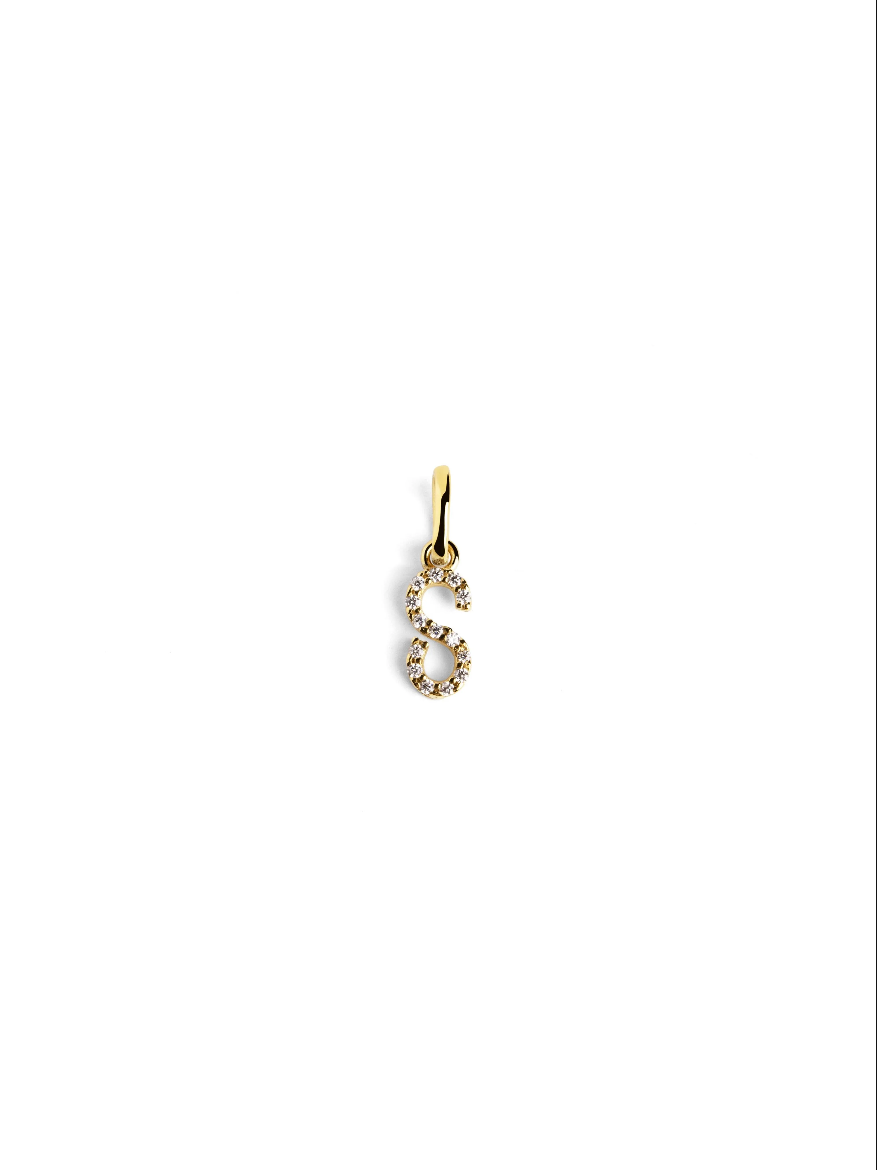 Letter Spark Gold Charm