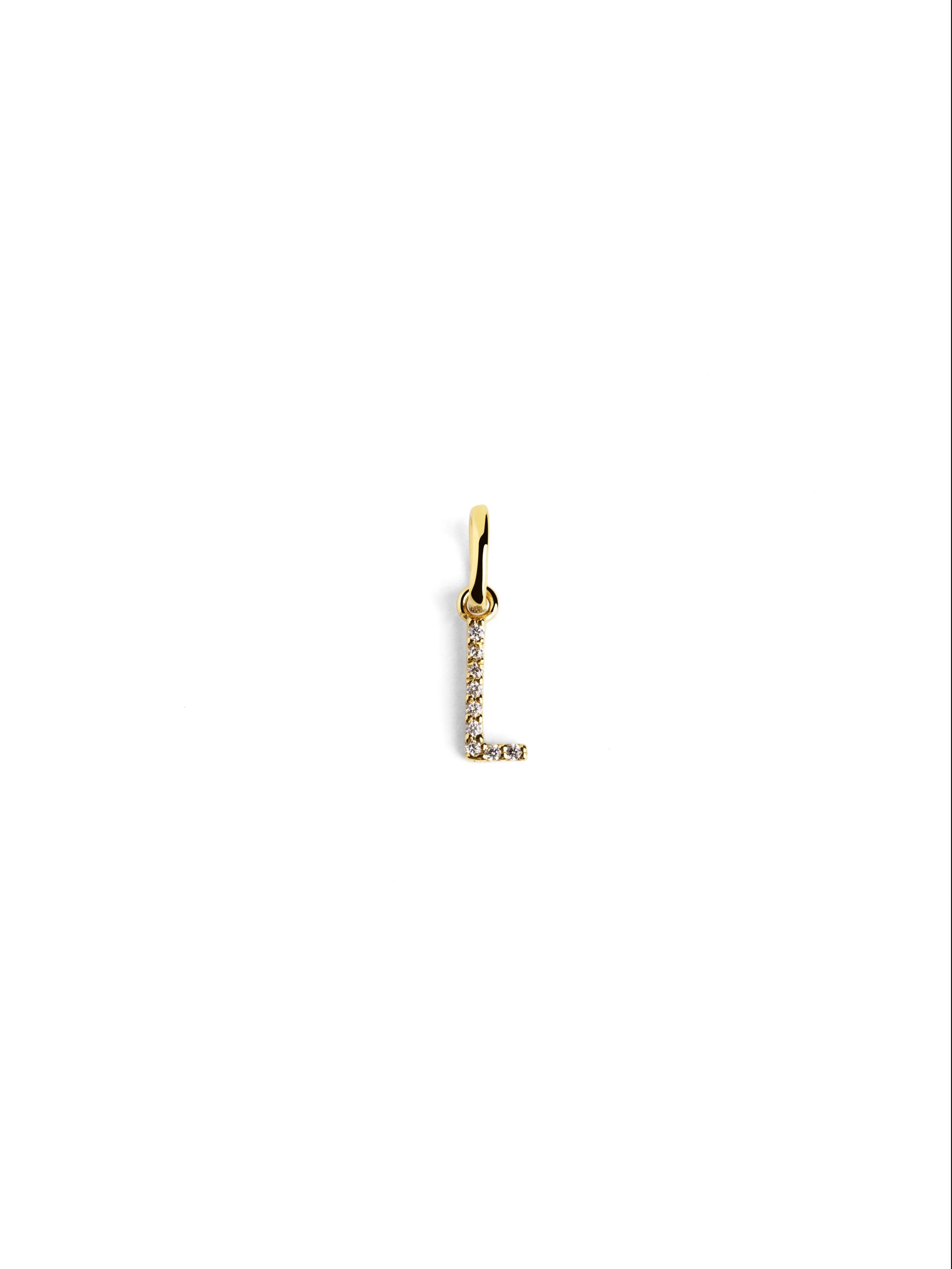 Letter Spark Gold Charm