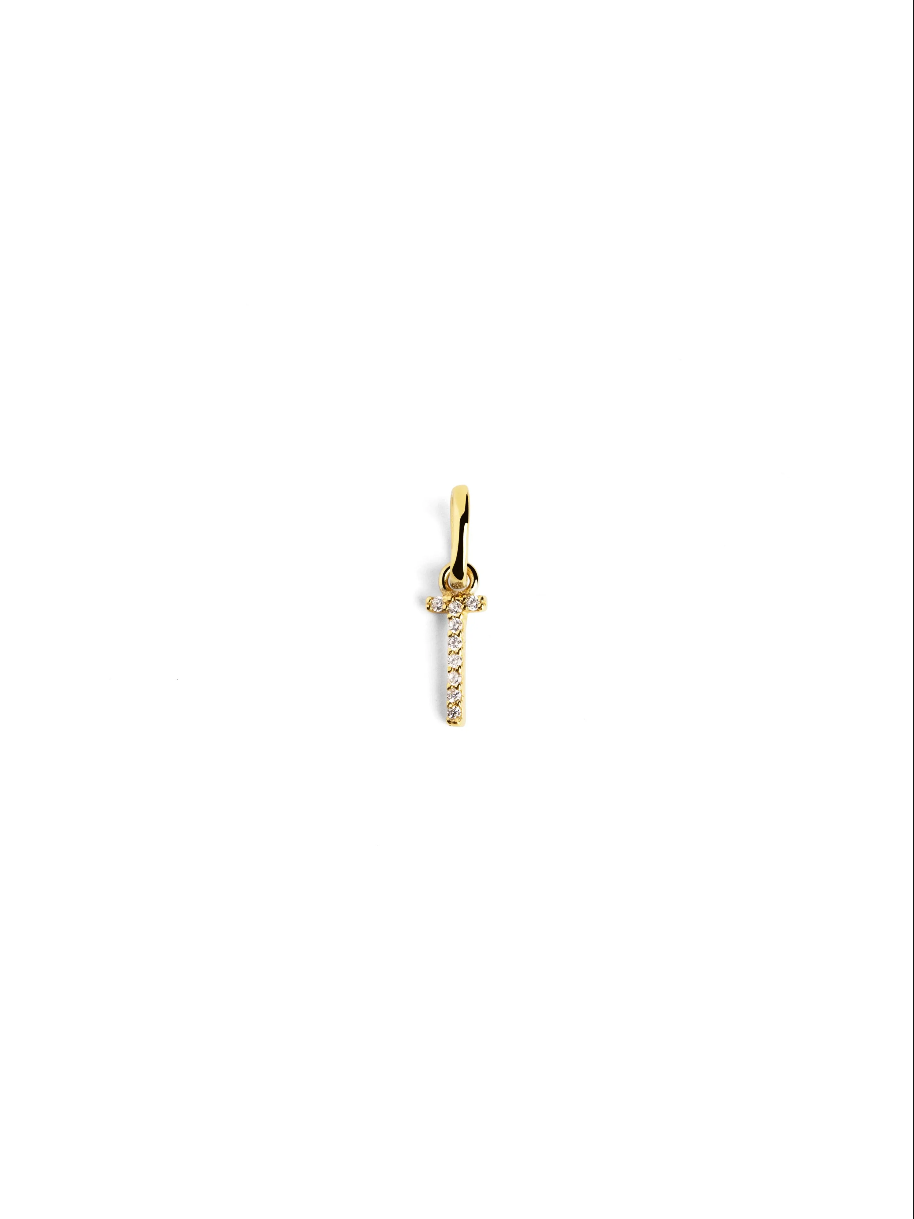 Letter Spark Gold Charm