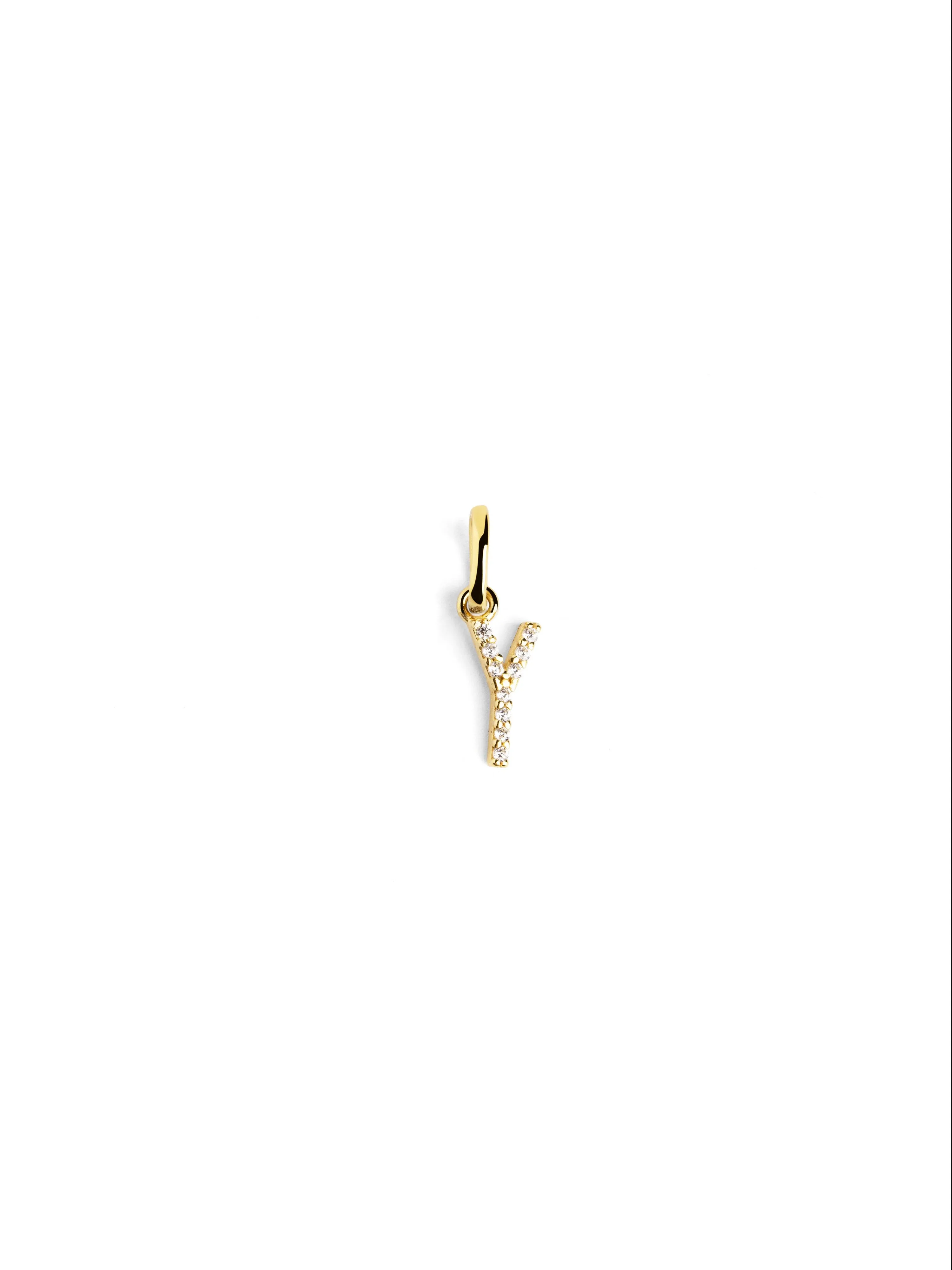 Letter Spark Gold Charm