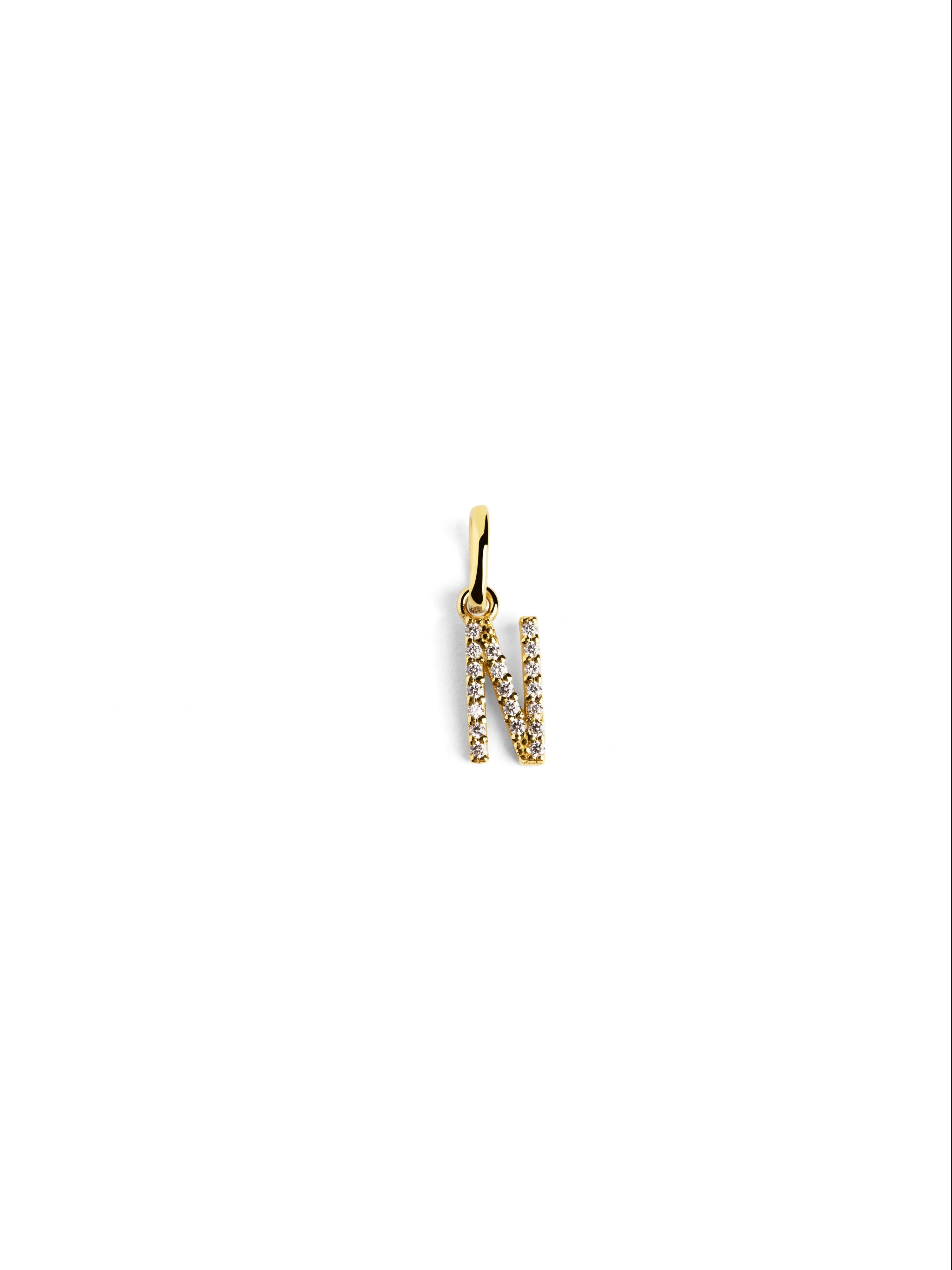 Letter Spark Gold Charm