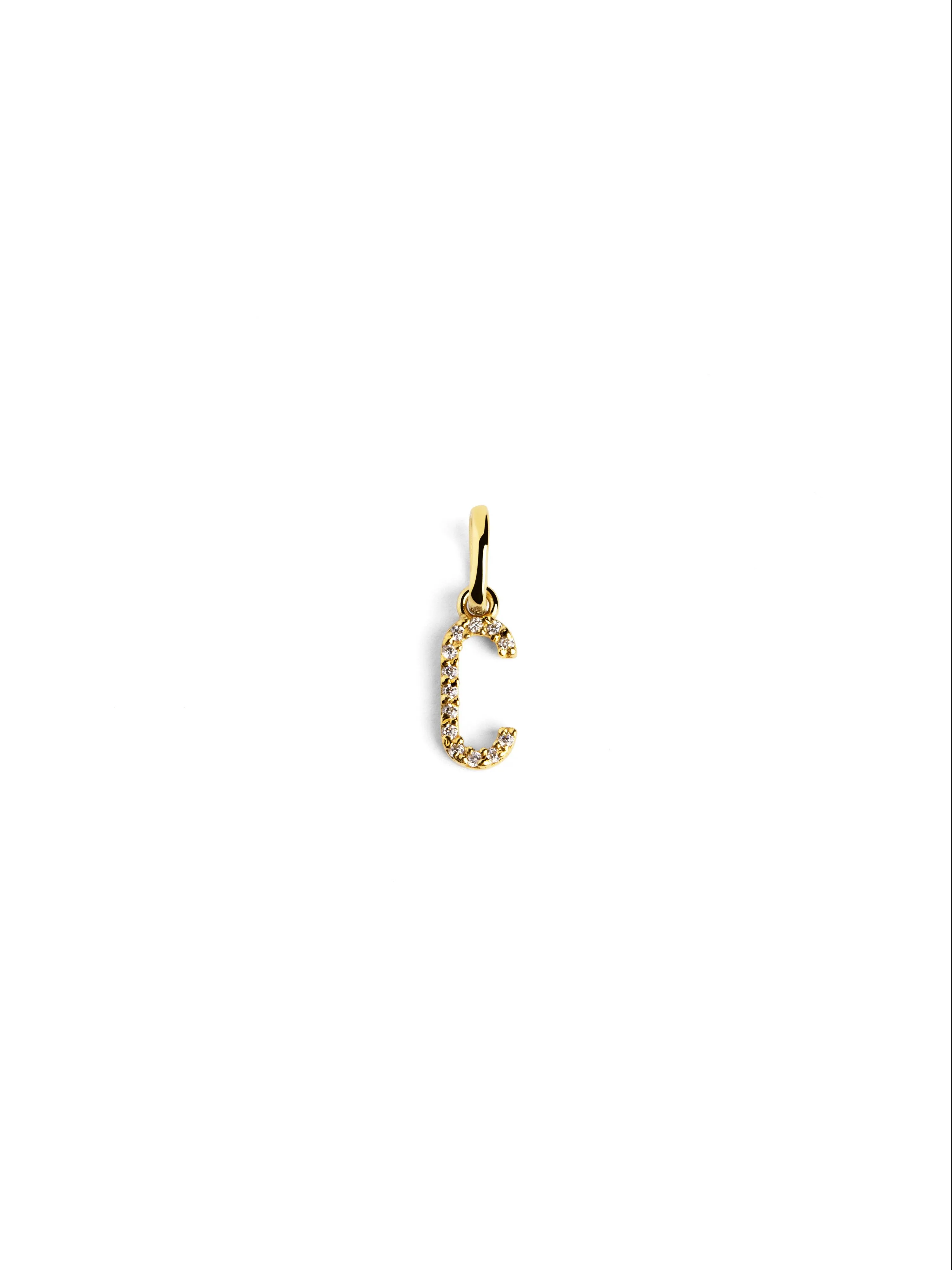 Letter Spark Gold Charm