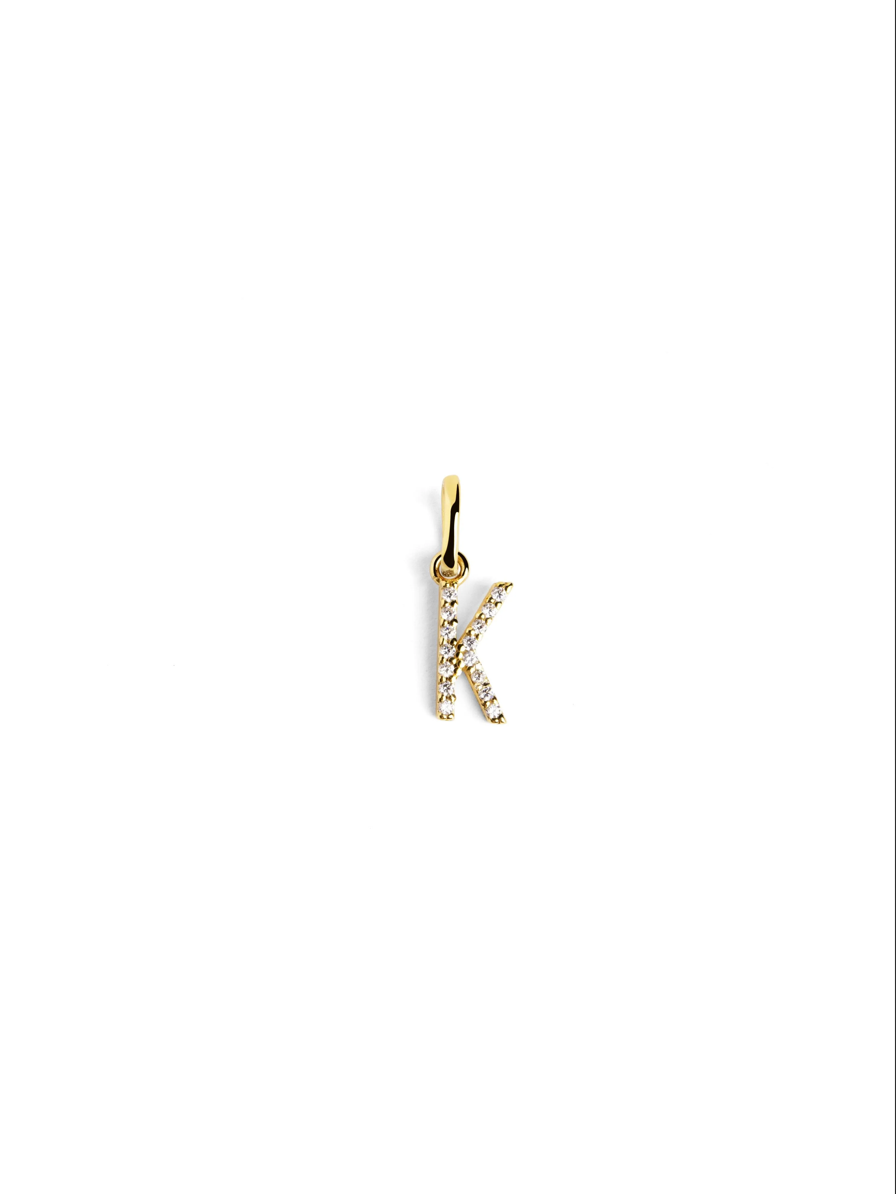 Letter Spark Gold Charm