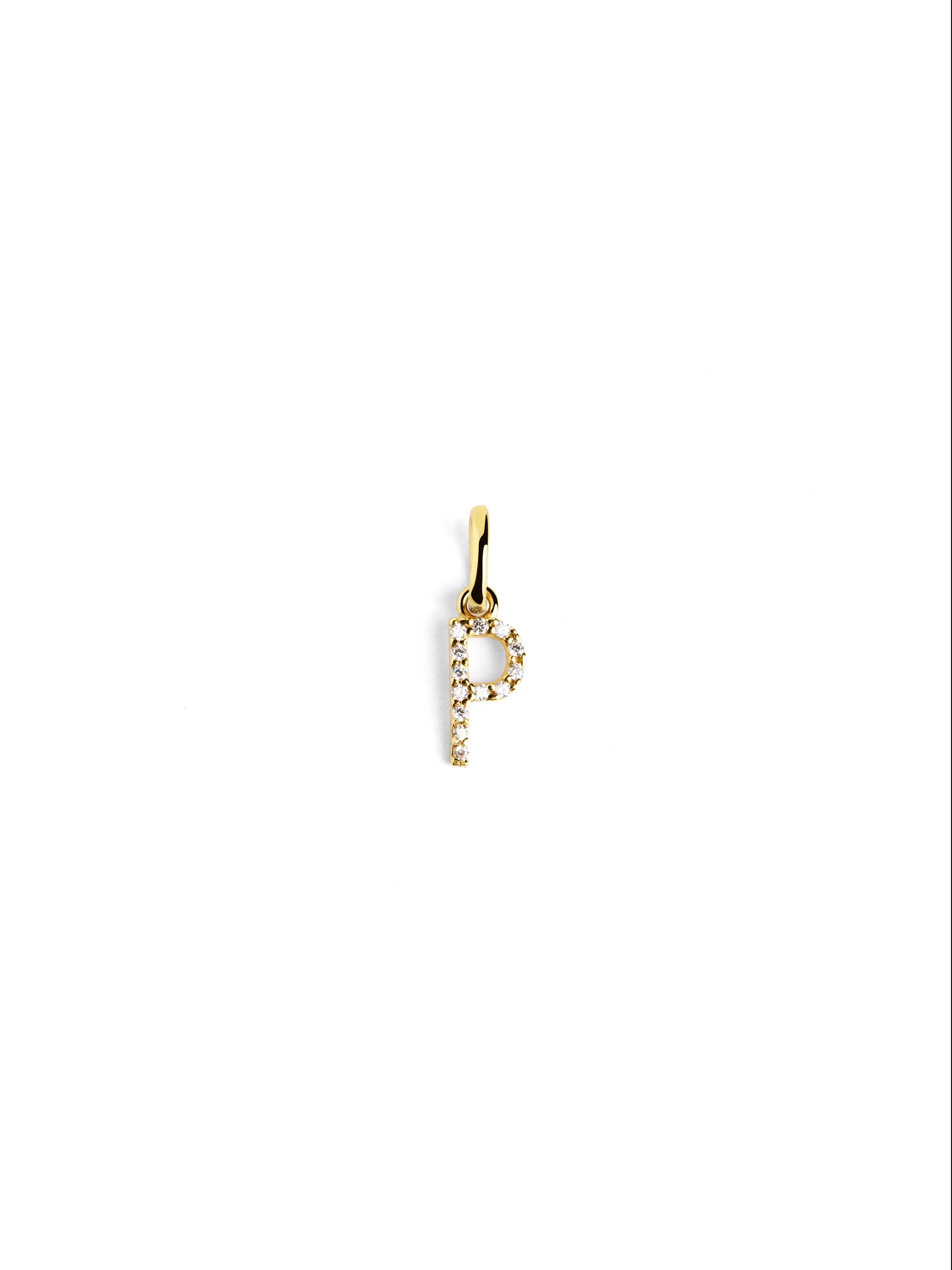 Letter Spark Gold Charm