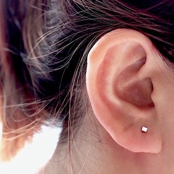 Little Cube Stud Earrings