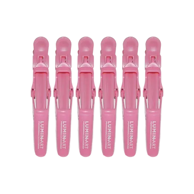 LuminArt Crocodile Clip Pink 6pk