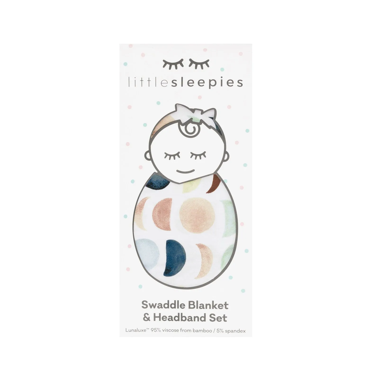 Luna Neutral Swaddle & Luxe Bow Headband Set