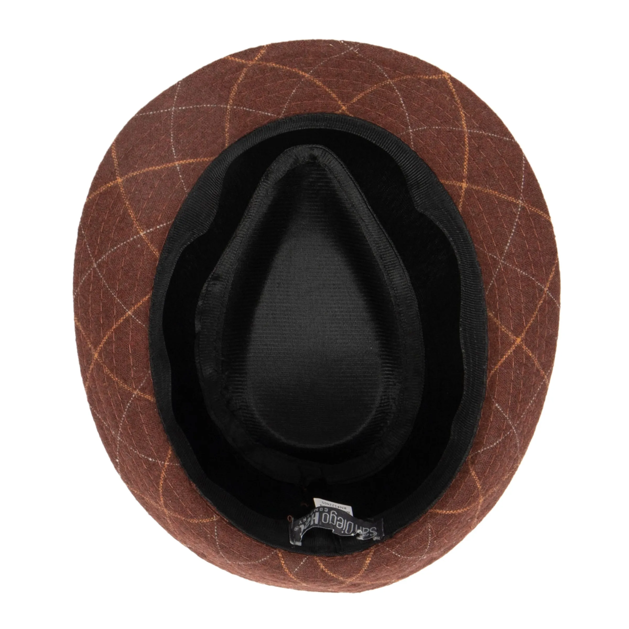 Men's Cut&Sew Fedora w/Grosgrain Band & Knot