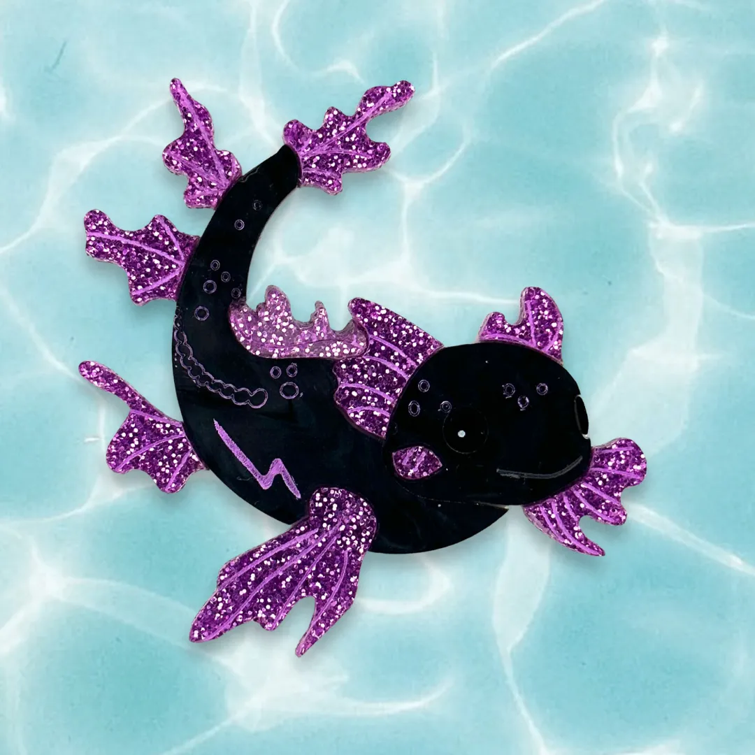 Muffin Axolotl  - brooch