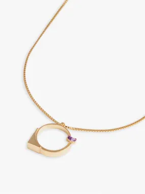 Necklace Refined Brutalism Amethyst / 55 cm