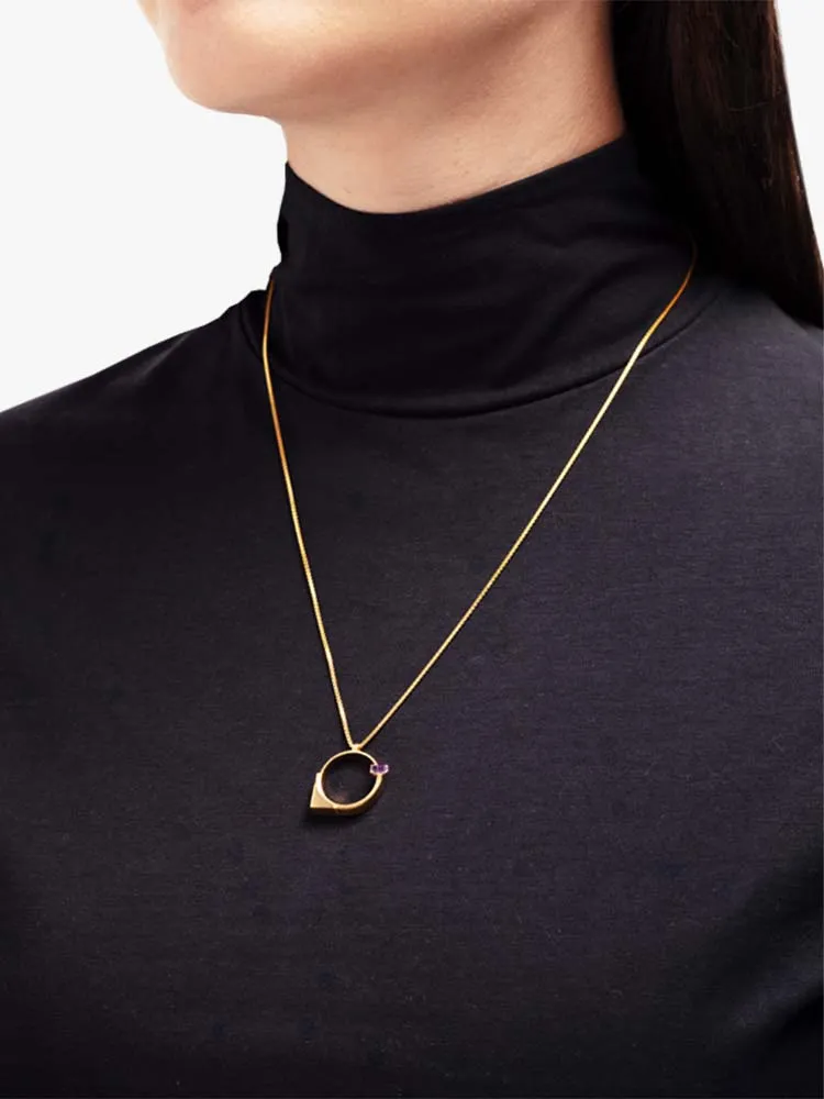 Necklace Refined Brutalism Amethyst / 55 cm