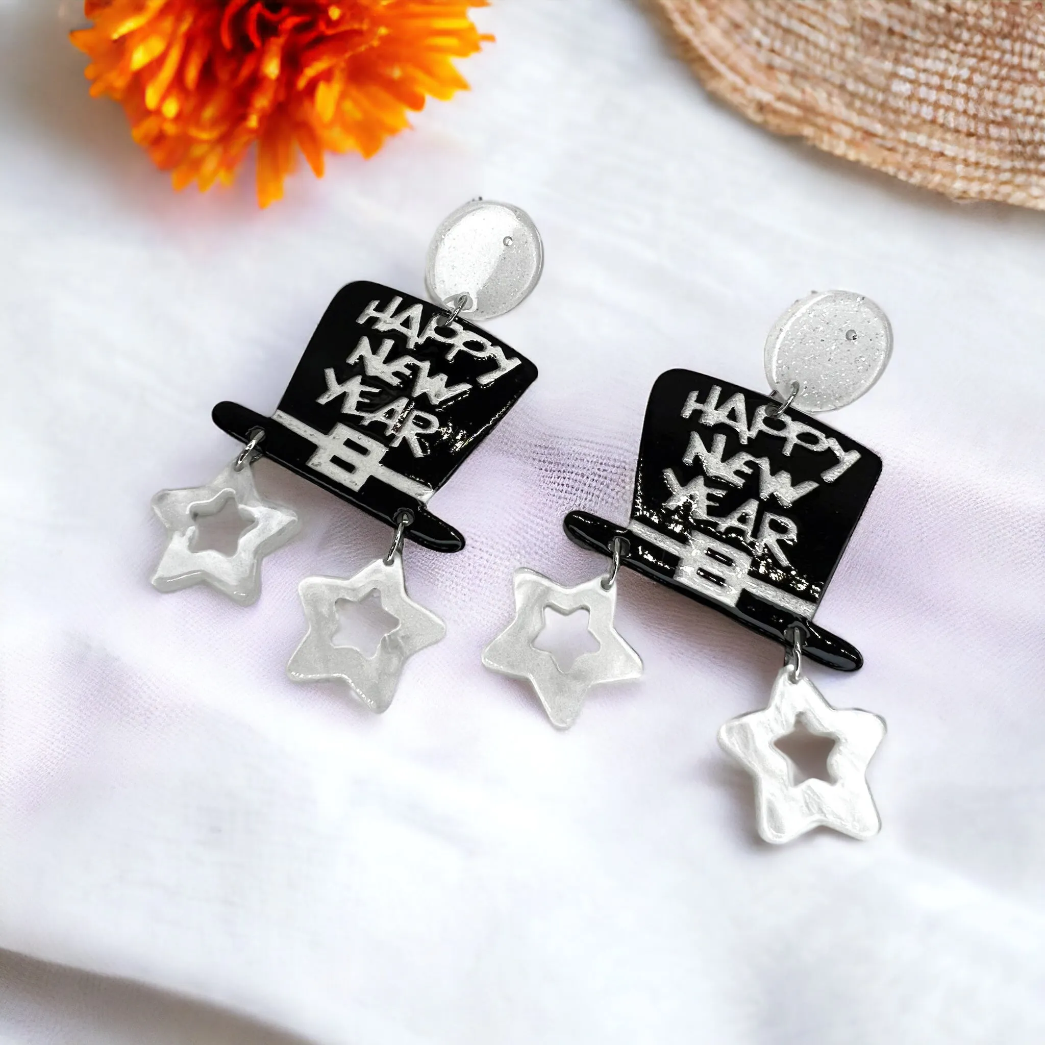 New Years Eve Earrings, NYE Earrings, NYE Jewelry, New Years Accessories, Handmade Earrings, Happy New Years, Happy NYE, New Year Eve