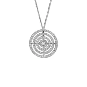 Niremius 3 Row Necklace Pendant 18ct White Gold - Diamond