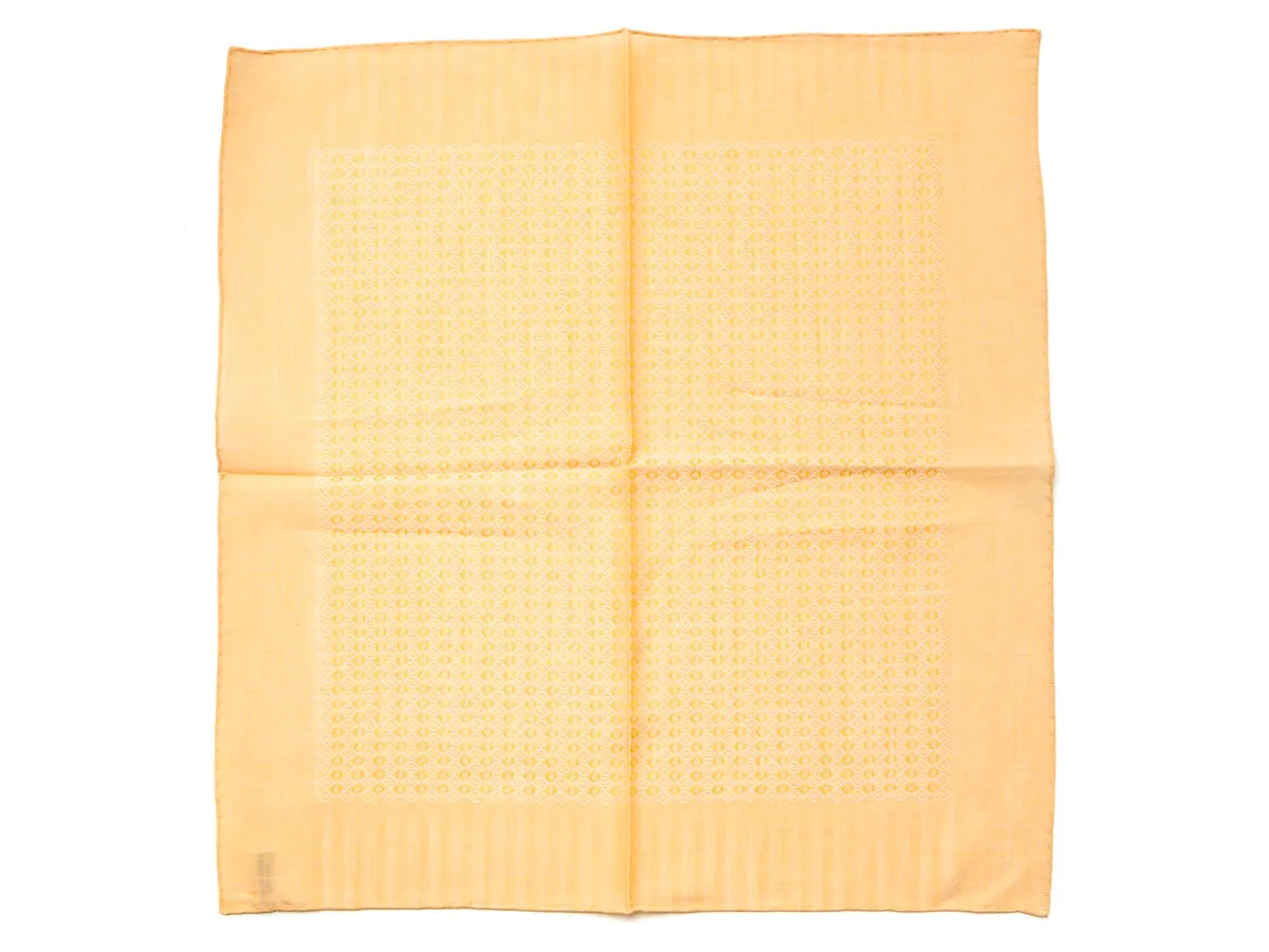 Orange Diamond Pattern Pocket Square