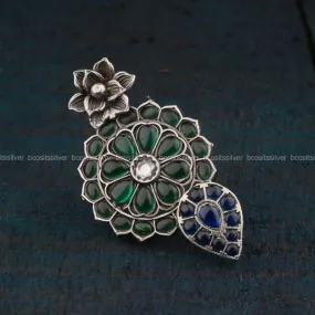 Oxidized Diwali Finger Ring - 1590