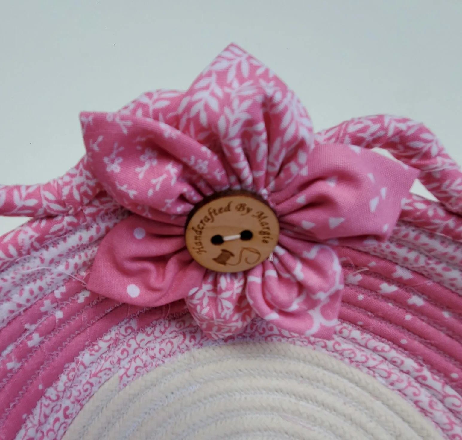 Pink Wrapped Rope bowl/tray.