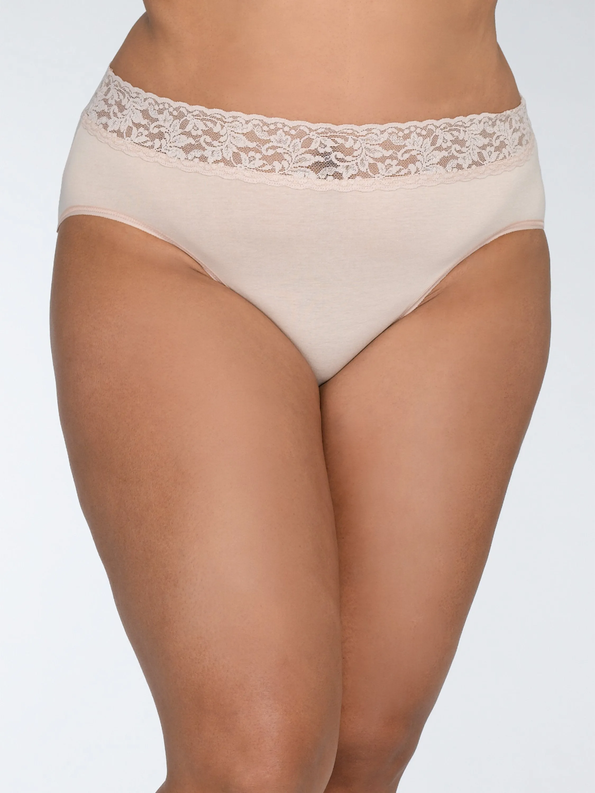 Plus Size Supima® Cotton French Brief Chai