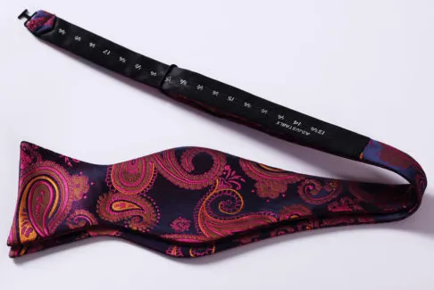 Purple, Pink & Orange Paisley Self tie Bowtie